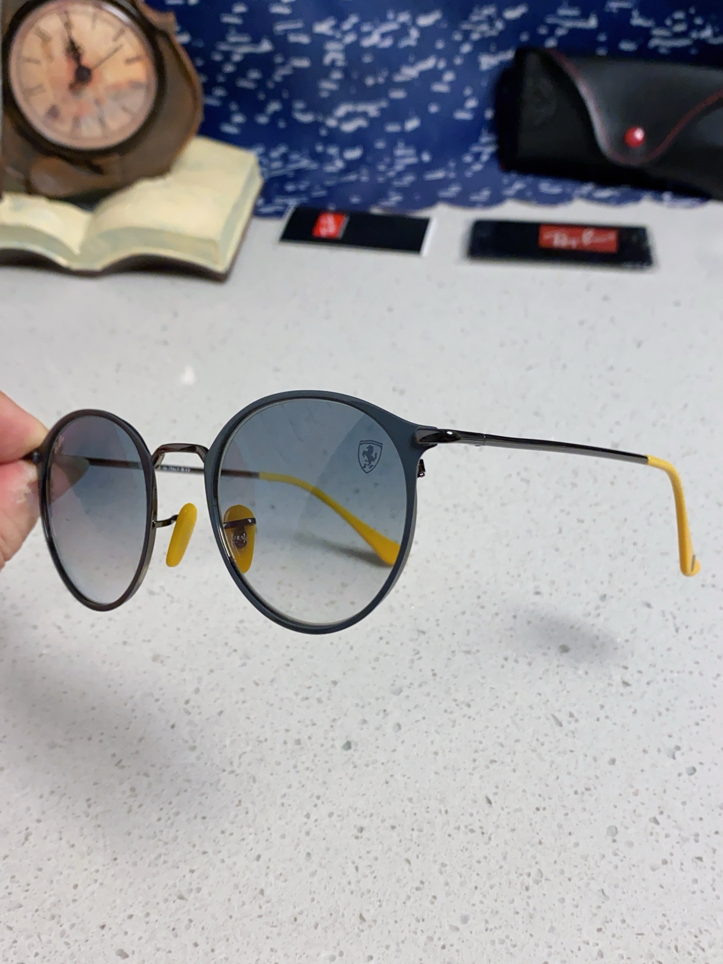  RayBan雷朋法拉利联名 2025新款欧美潮流眼镜圆形金属太时尚百搭男女款开车驾驶眼镜 RB3602