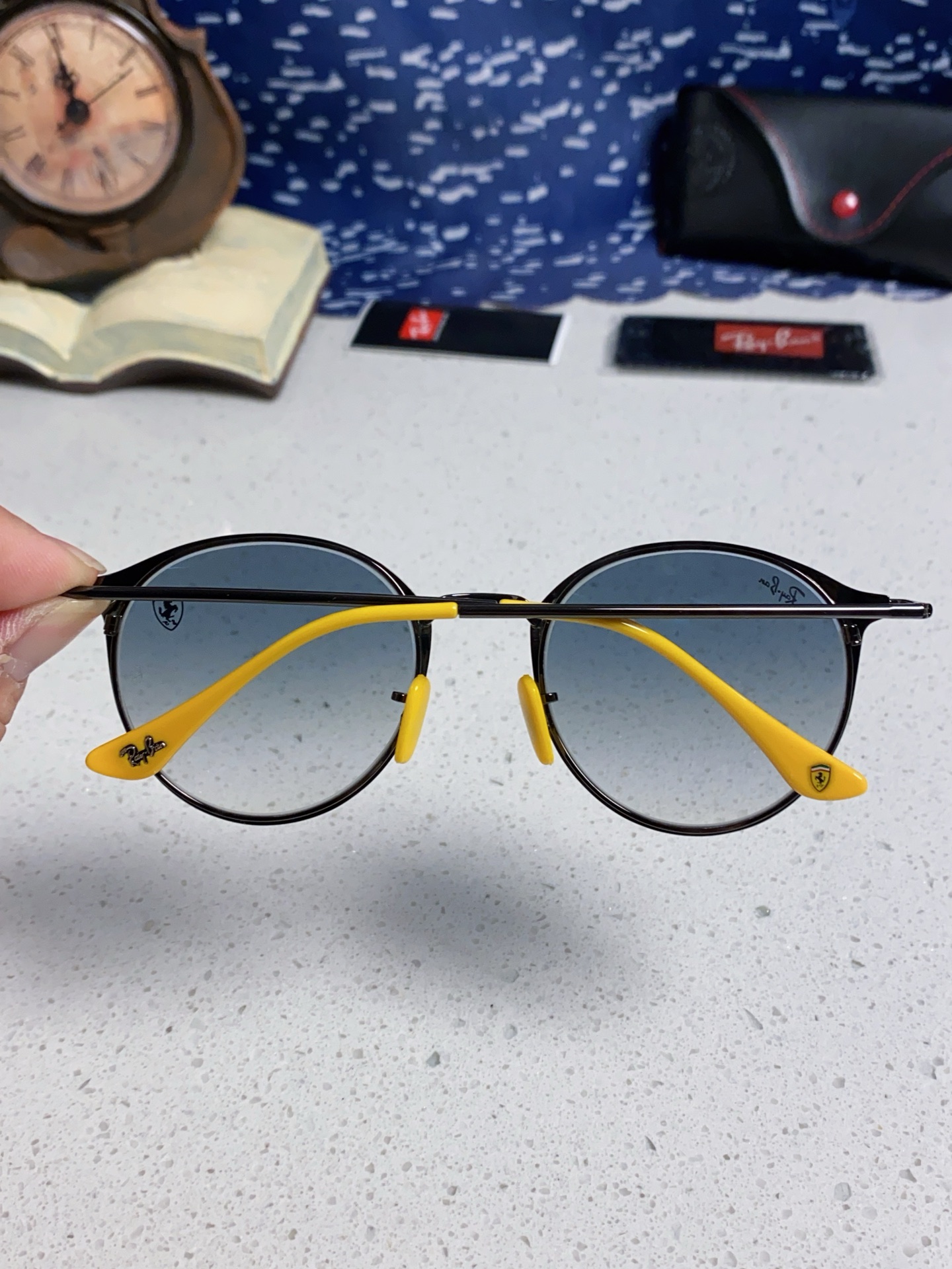  RayBan雷朋法拉利联名 2025新款欧美潮流眼镜圆形金属太时尚百搭男女款开车驾驶眼镜 RB3602