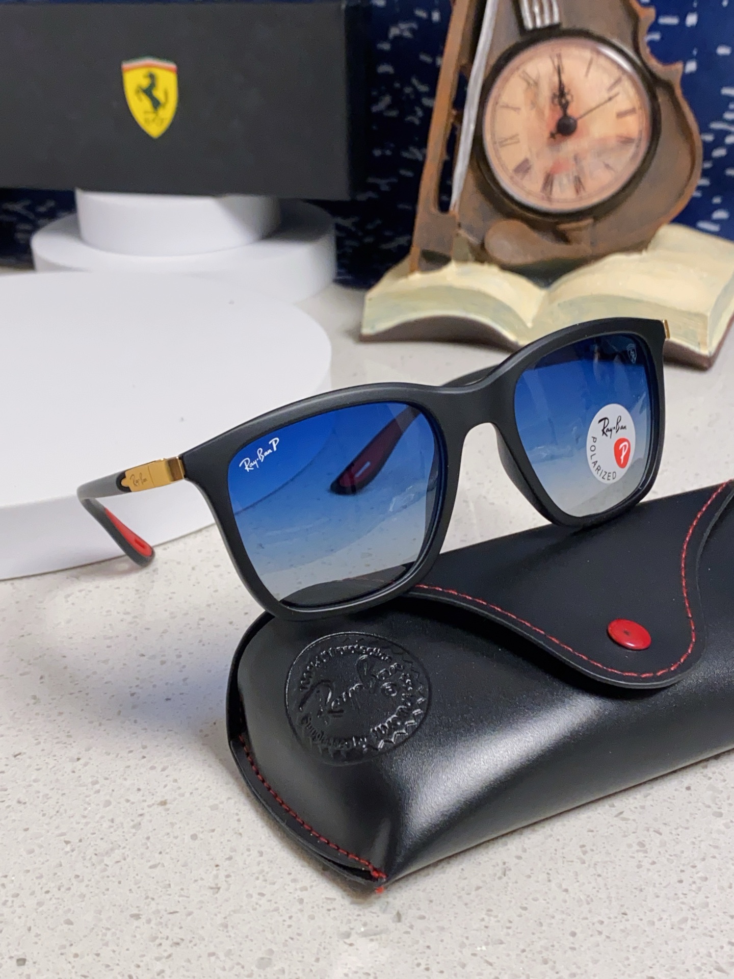  RayBan雷朋太阳眼镜法拉利联名款方形墨镜RB4433M Size54口20-145