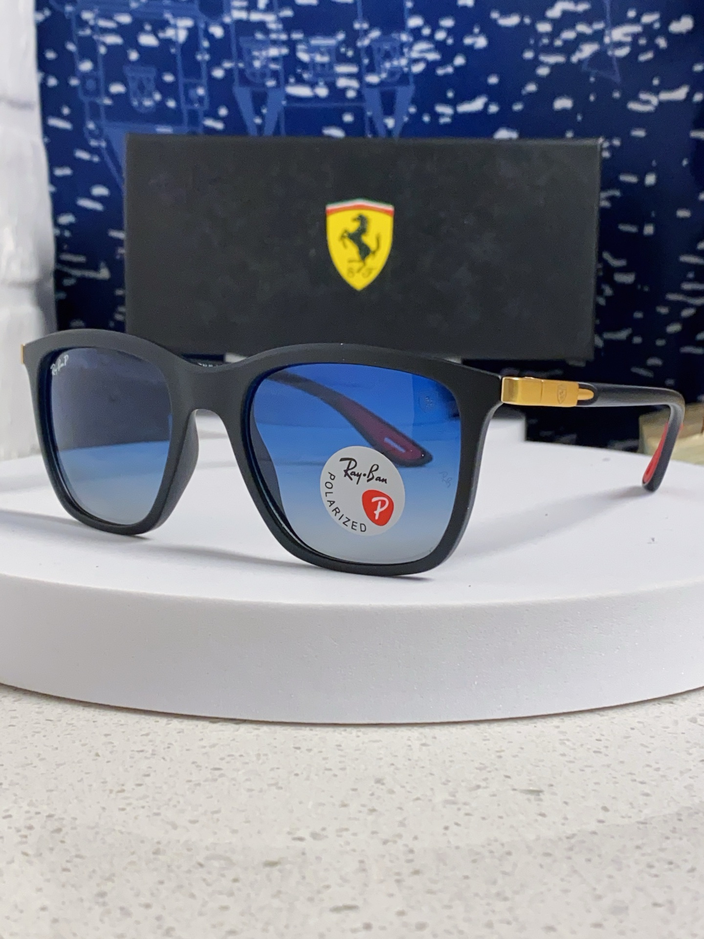  RayBan雷朋太阳眼镜法拉利联名款方形墨镜RB4433M Size54口20-145