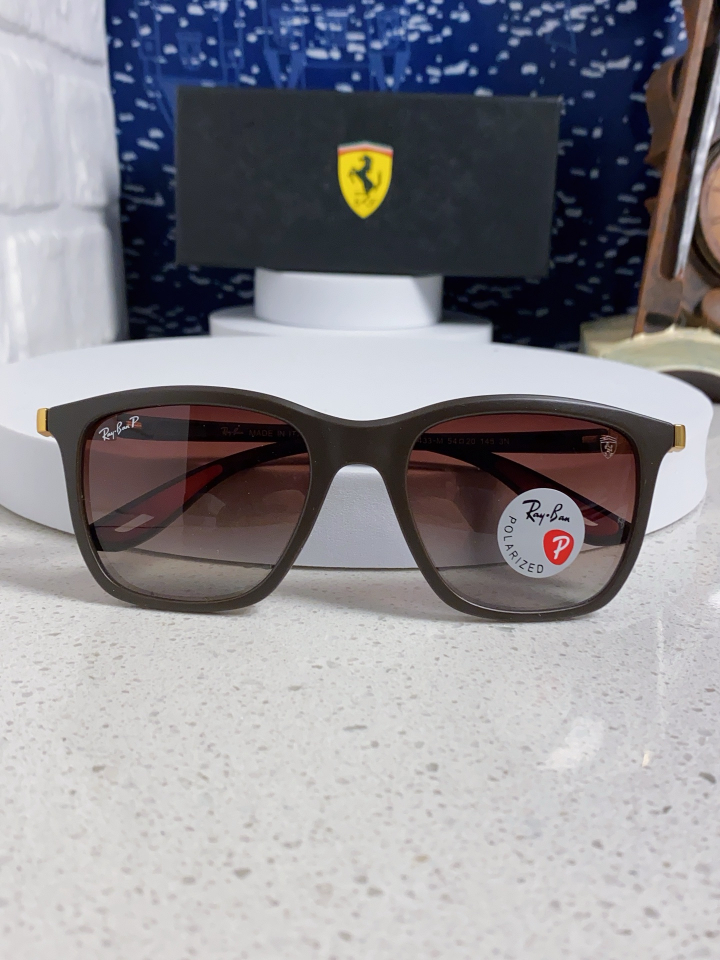  RayBan雷朋太阳眼镜法拉利联名款方形墨镜RB4433M Size54口20-145