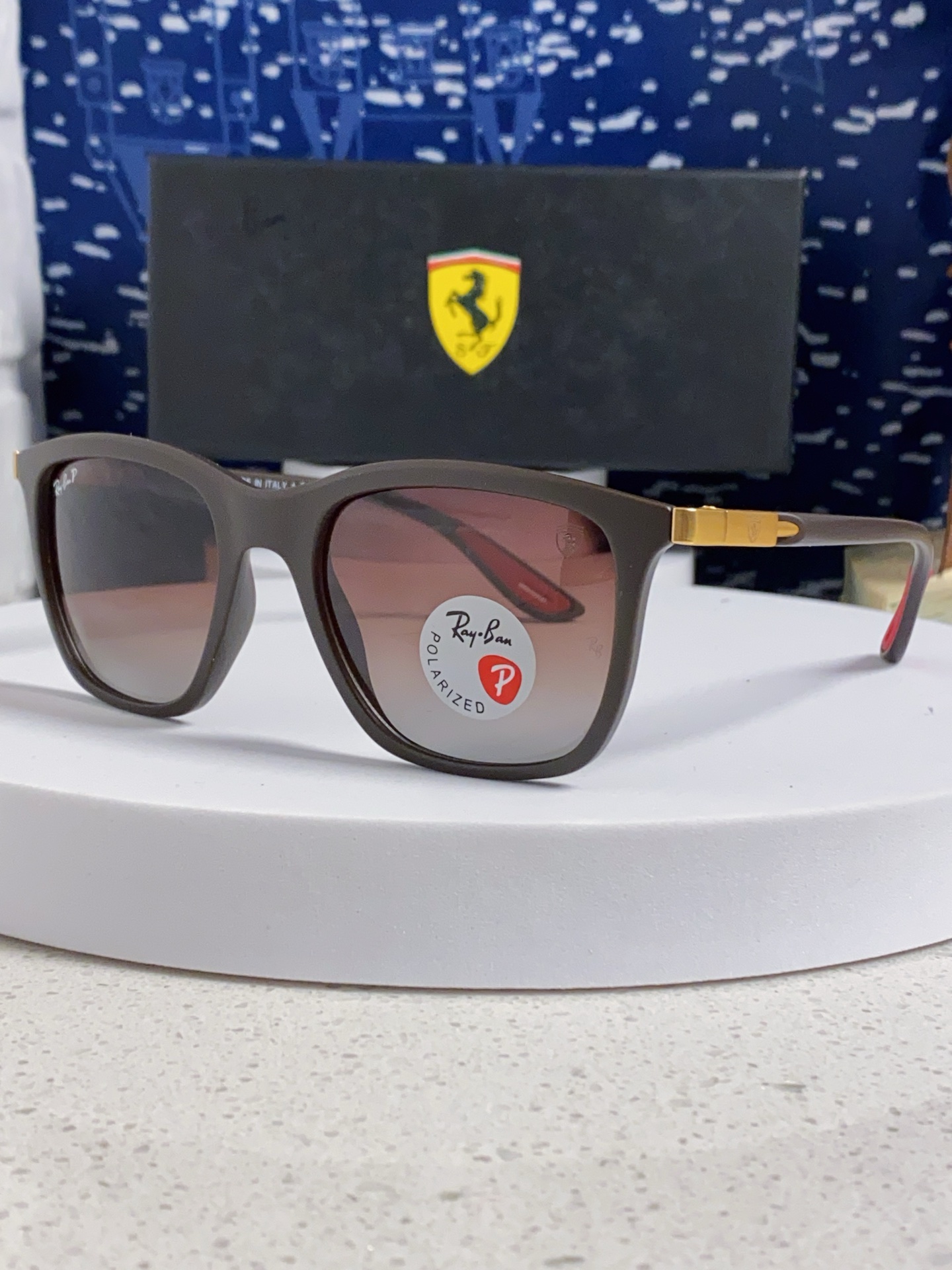  RayBan雷朋太阳眼镜法拉利联名款方形墨镜RB4433M Size54口20-145