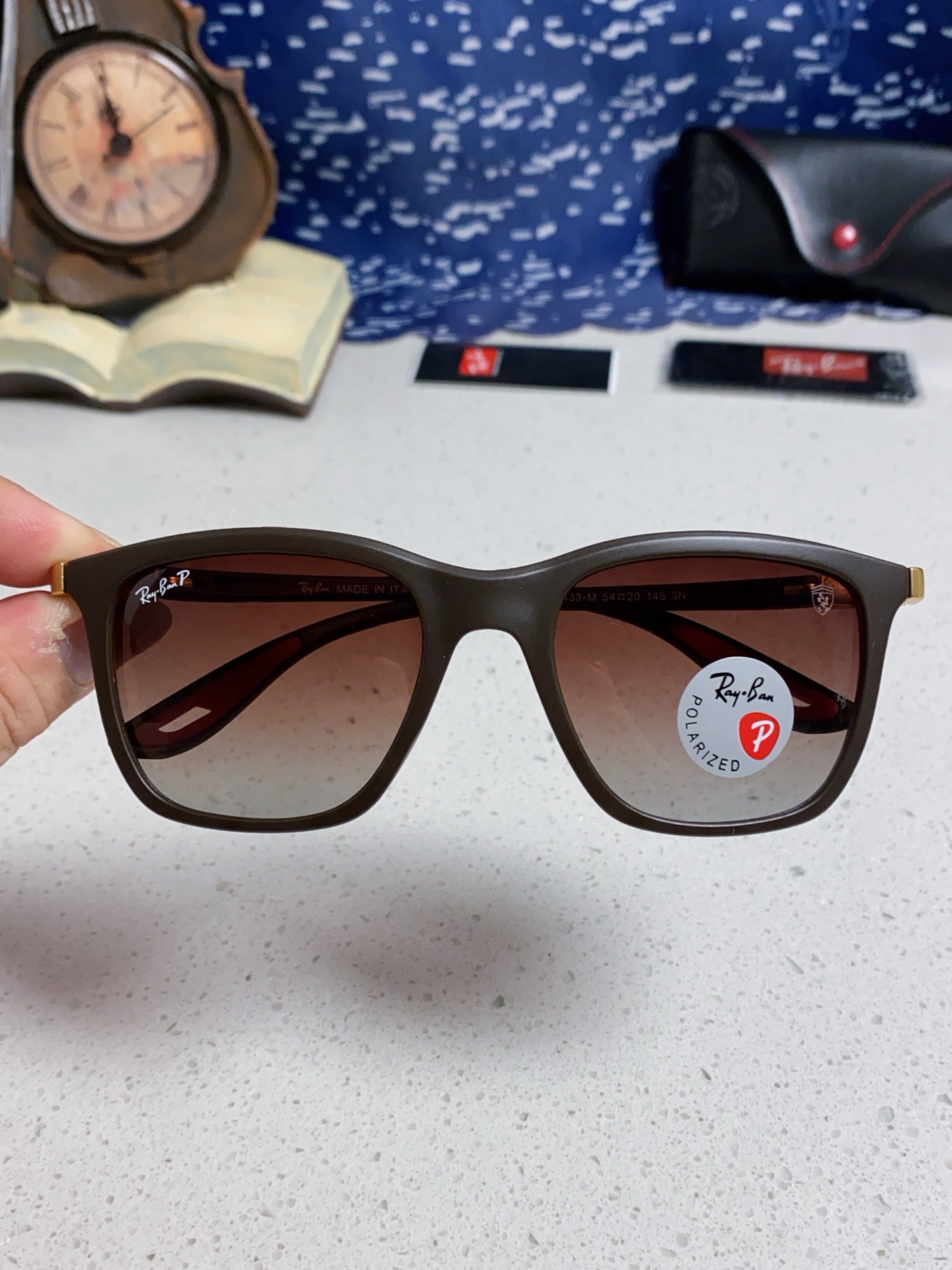  RayBan雷朋太阳眼镜法拉利联名款方形墨镜RB4433M Size54口20-145