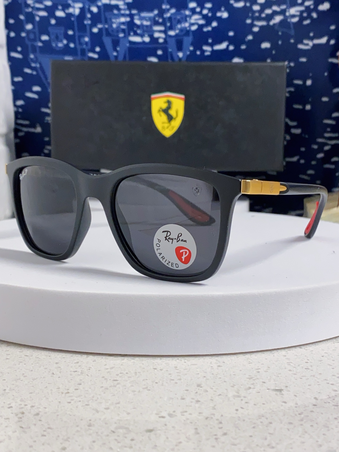  RayBan雷朋太阳眼镜法拉利联名款方形墨镜RB4433M Size54口20-145