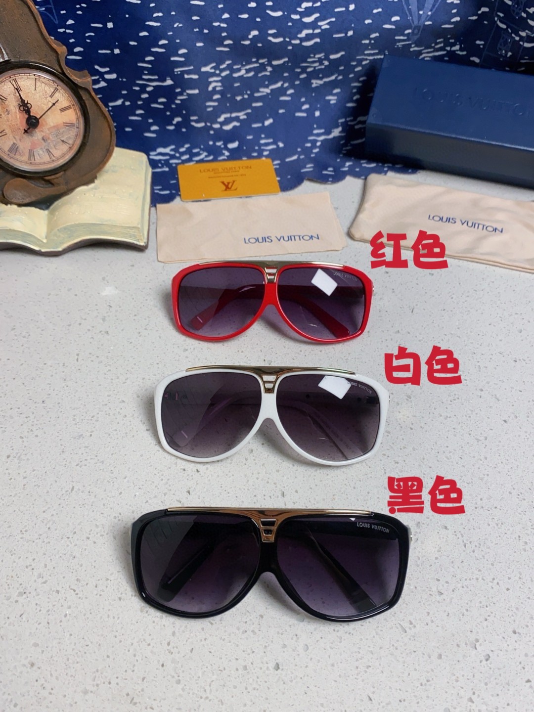   lv 路易威登 大框太阳镜墨镜经典的方框设计，不挑脸型，无论搭配大衣还是连衣裙都非常显气质偏光镜片预