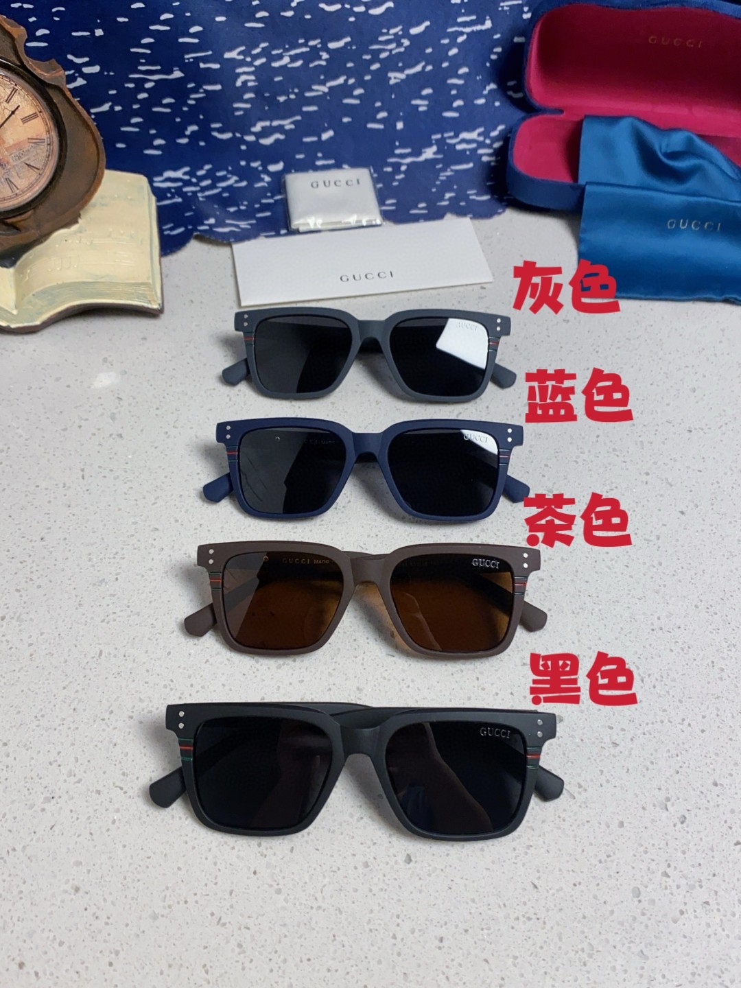  Gucci古奇 2025新款男女偏光太阳镜简约超轻框架 男士开车专用 防紫外线 