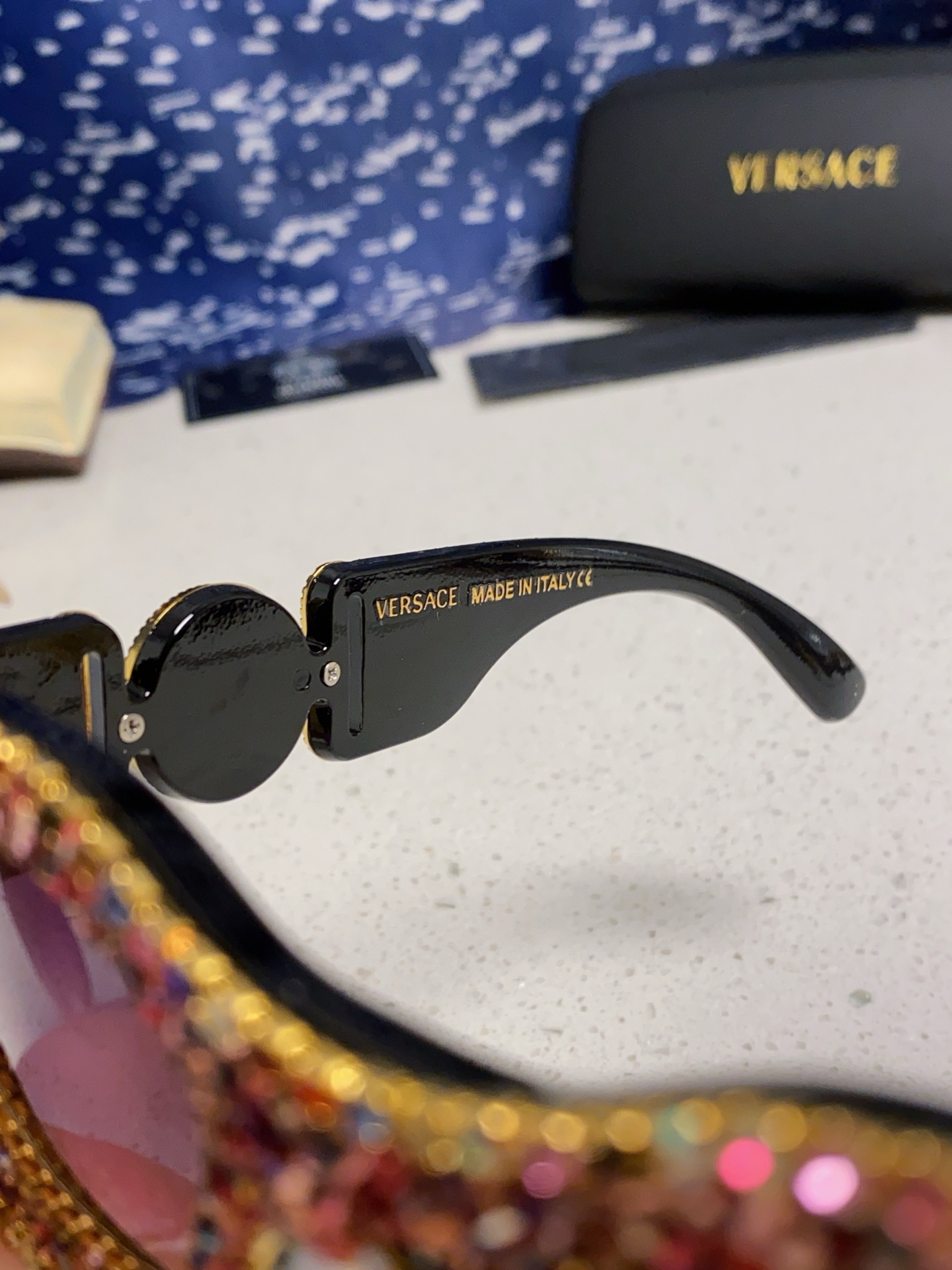  Versace范思哲 2025Diamond sunglasses新款镶钻太阳镜欧美墨镜街拍潮流太阳眼
