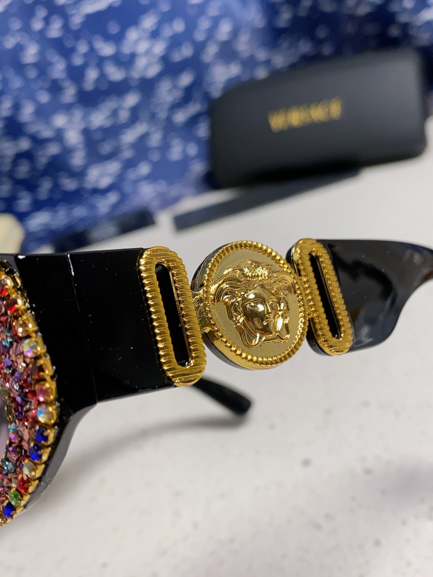  Versace范思哲 2025Diamond sunglasses新款镶钻太阳镜欧美墨镜街拍潮流太阳眼