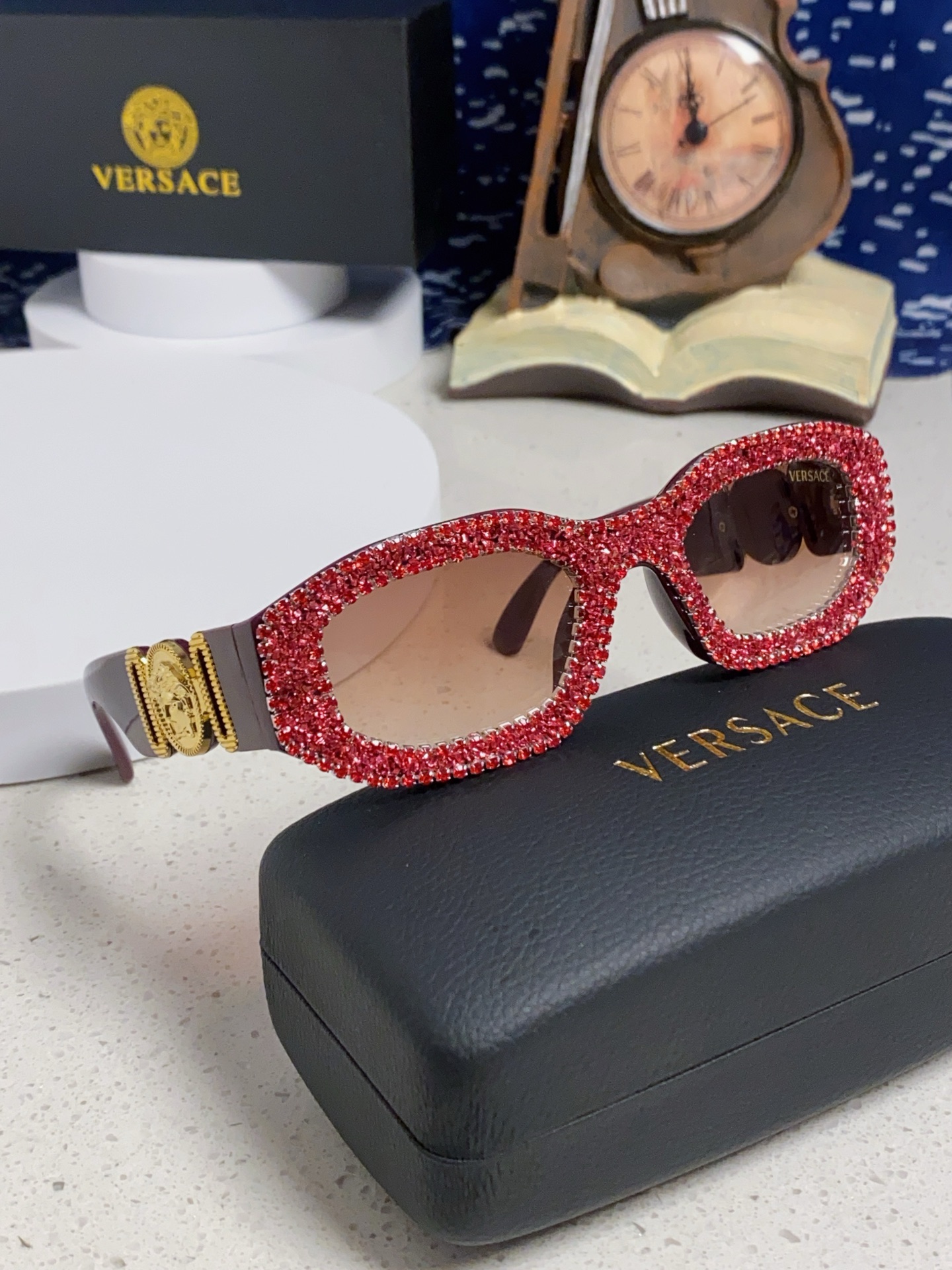  Versace范思哲 2025Diamond sunglasses新款镶钻太阳镜欧美墨镜街拍潮流太阳眼