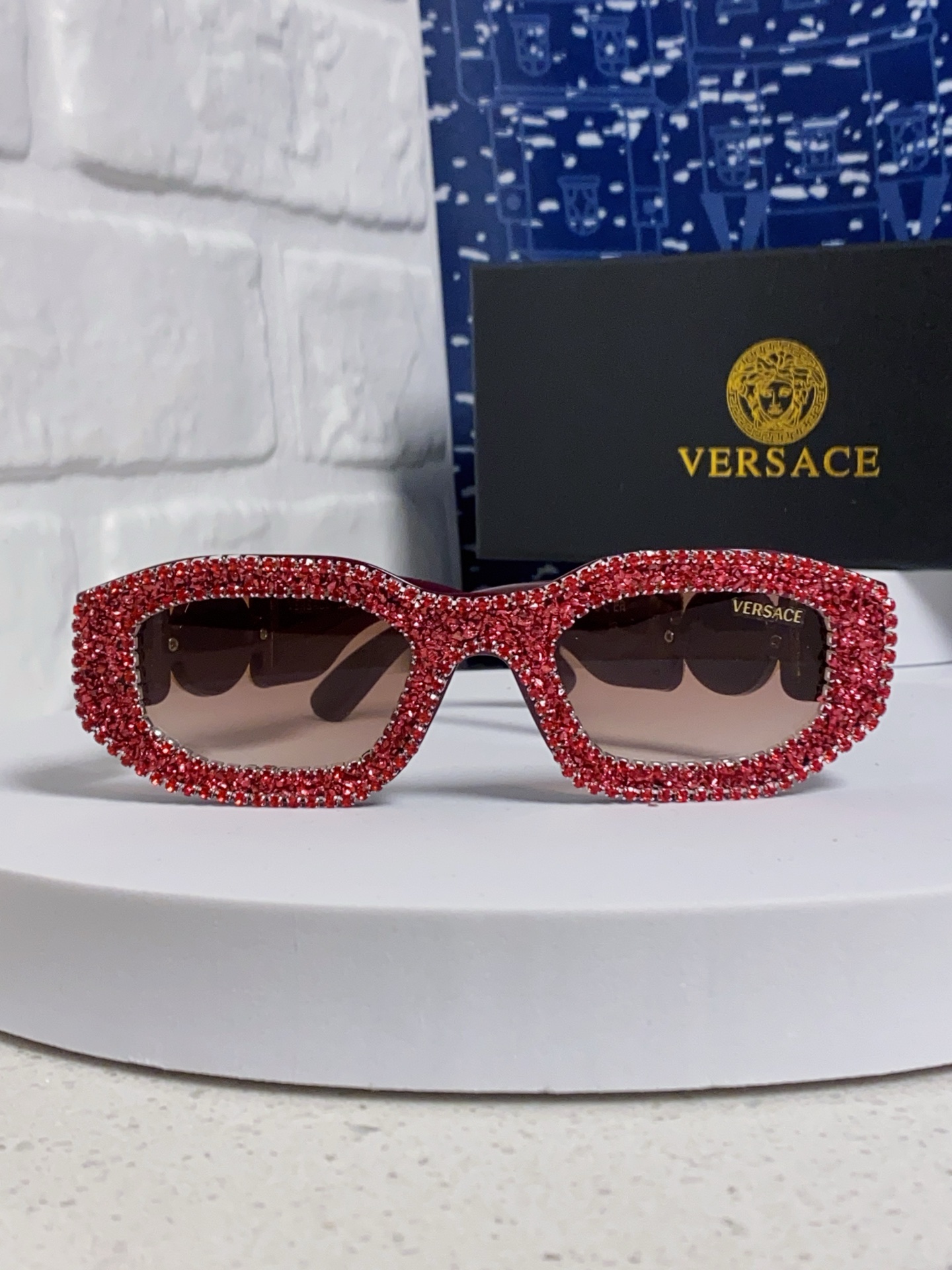  Versace范思哲 2025Diamond sunglasses新款镶钻太阳镜欧美墨镜街拍潮流太阳眼