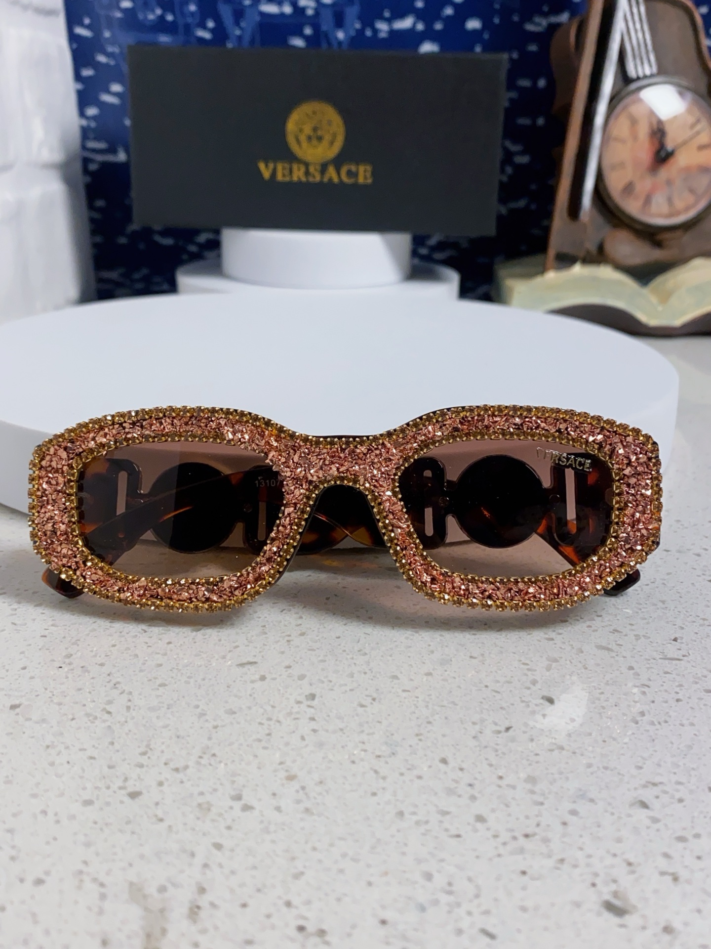  Versace范思哲 2025Diamond sunglasses新款镶钻太阳镜欧美墨镜街拍潮流太阳眼