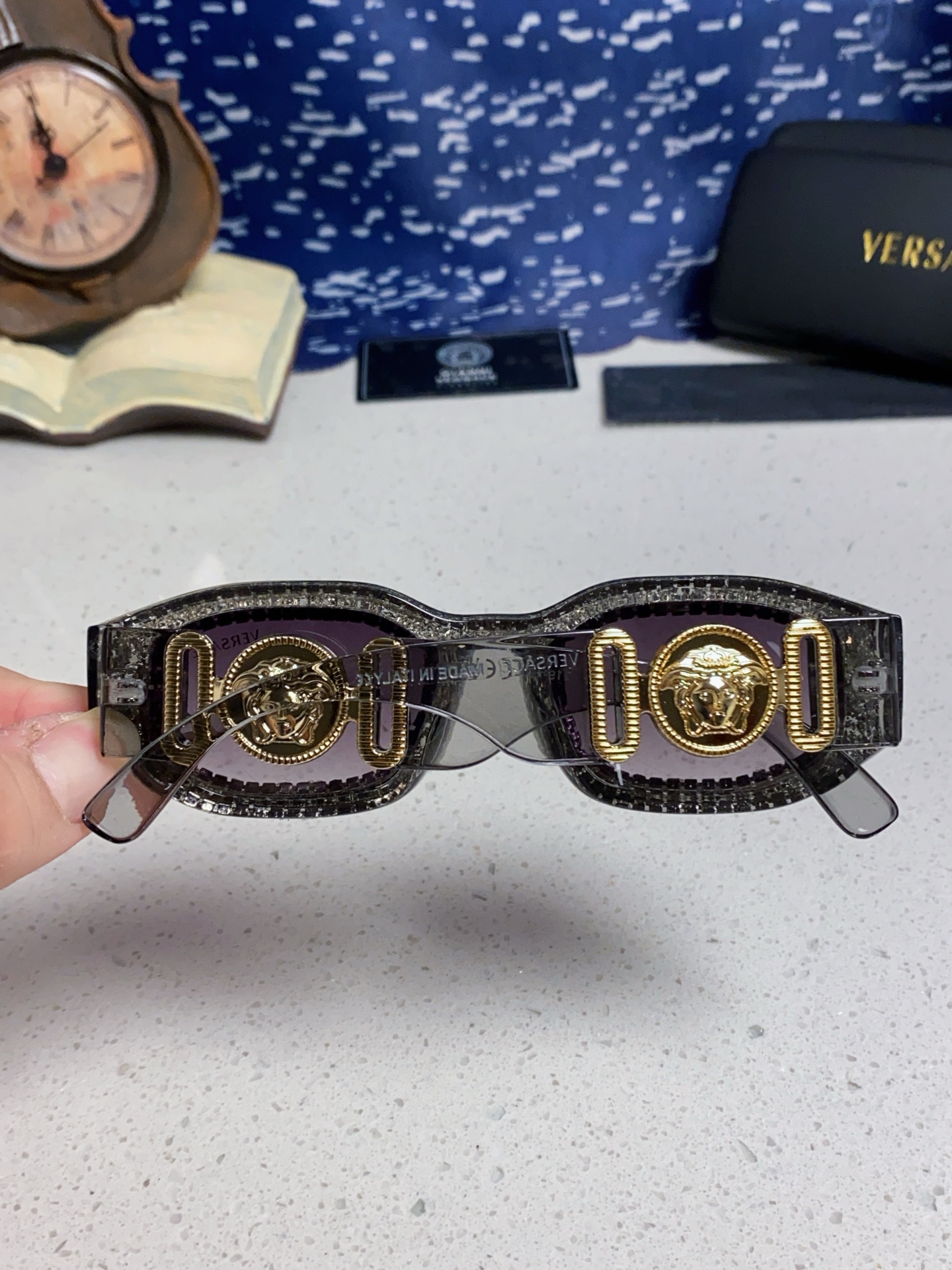  Versace范思哲 2025Diamond sunglasses新款镶钻太阳镜欧美墨镜街拍潮流太阳眼