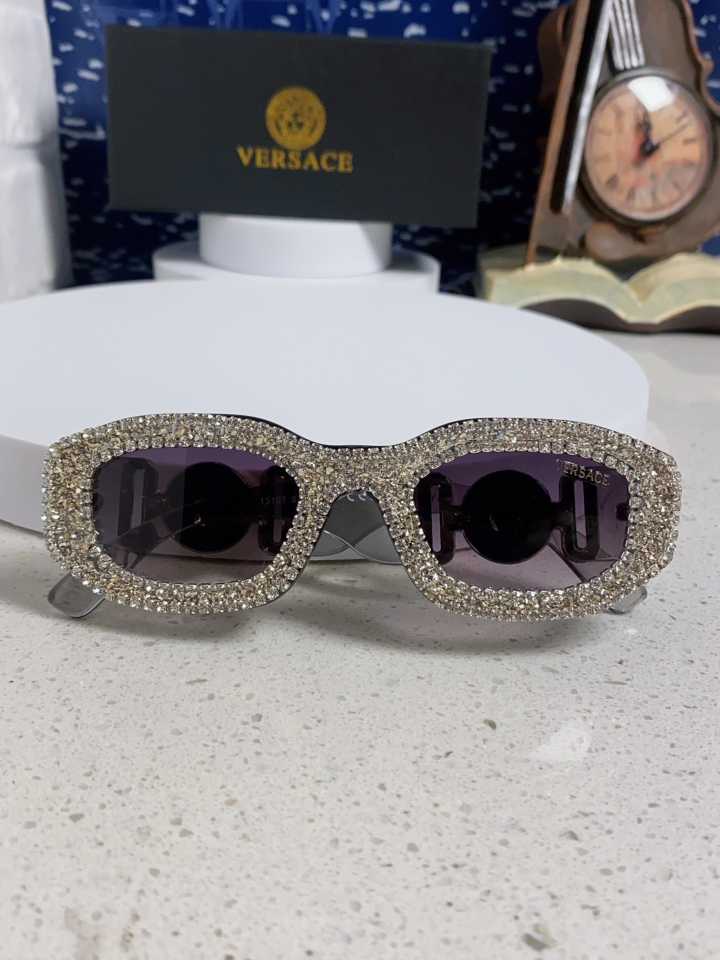  Versace范思哲 2025Diamond sunglasses新款镶钻太阳镜欧美墨镜街拍潮流太阳眼