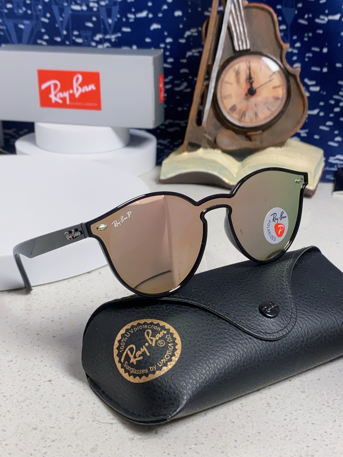  RayBan雷朋 2025夏季新款 原装复古女款圆框太阳眼镜 经典款墨镜遮阳 RB4380 