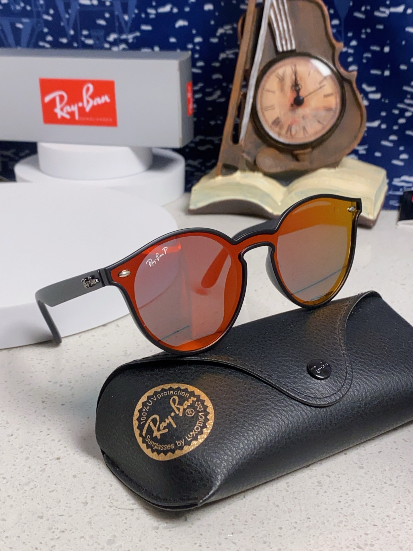  RayBan雷朋 2025夏季新款 原装复古女款圆框太阳眼镜 经典款墨镜遮阳 RB4380 