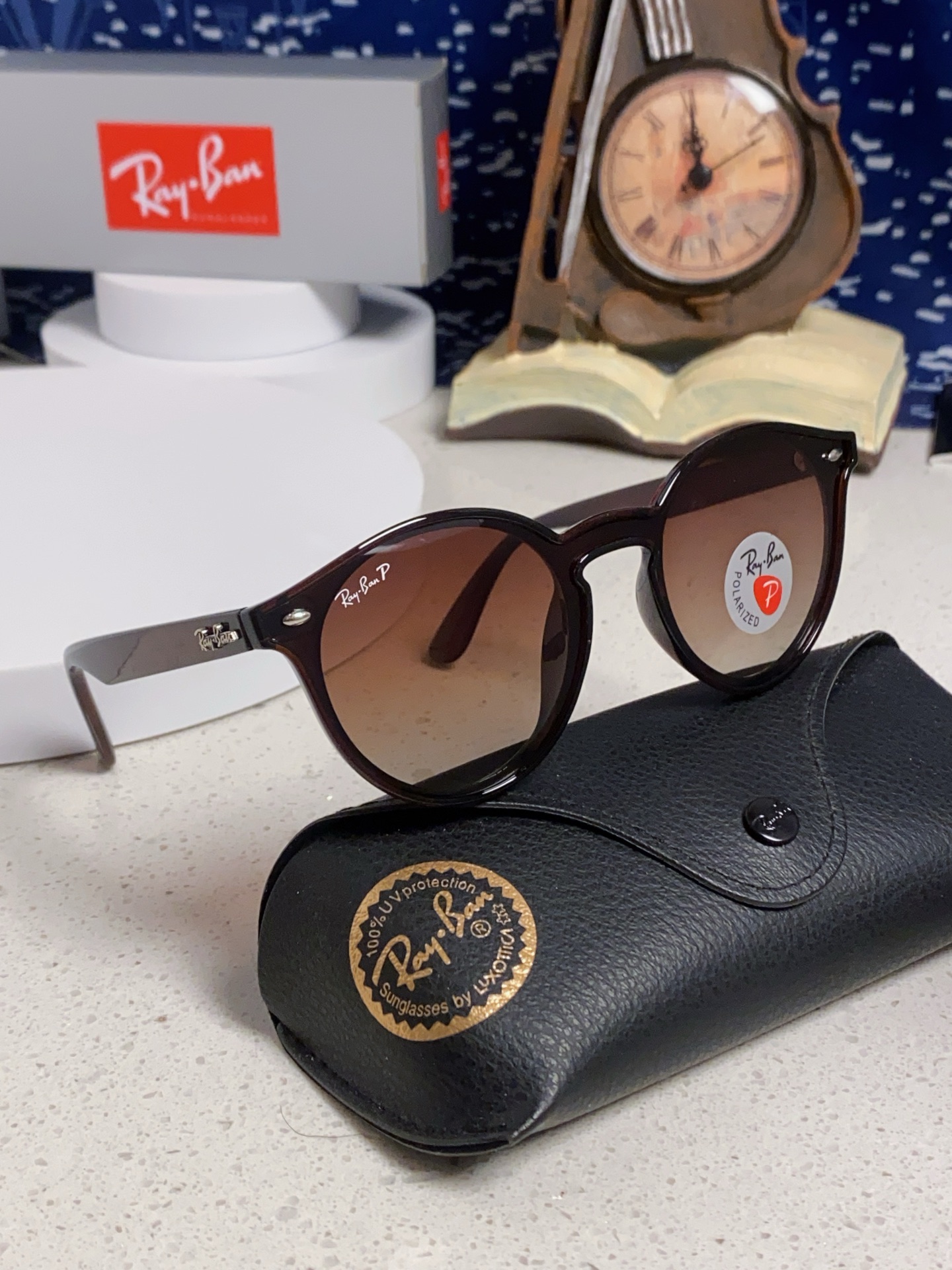  RayBan雷朋 2025夏季新款 原装复古女款圆框太阳眼镜 经典款墨镜遮阳 RB4380 