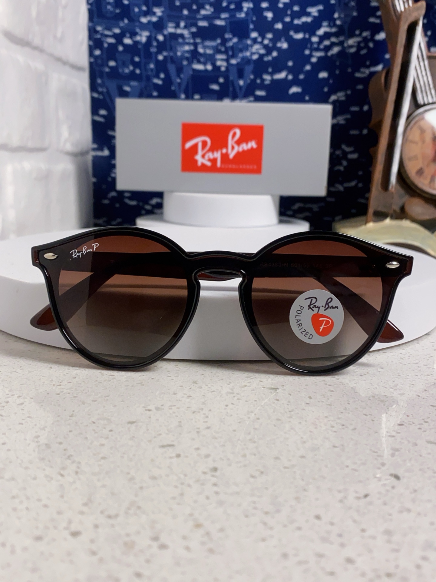  RayBan雷朋 2025夏季新款 原装复古女款圆框太阳眼镜 经典款墨镜遮阳 RB4380 