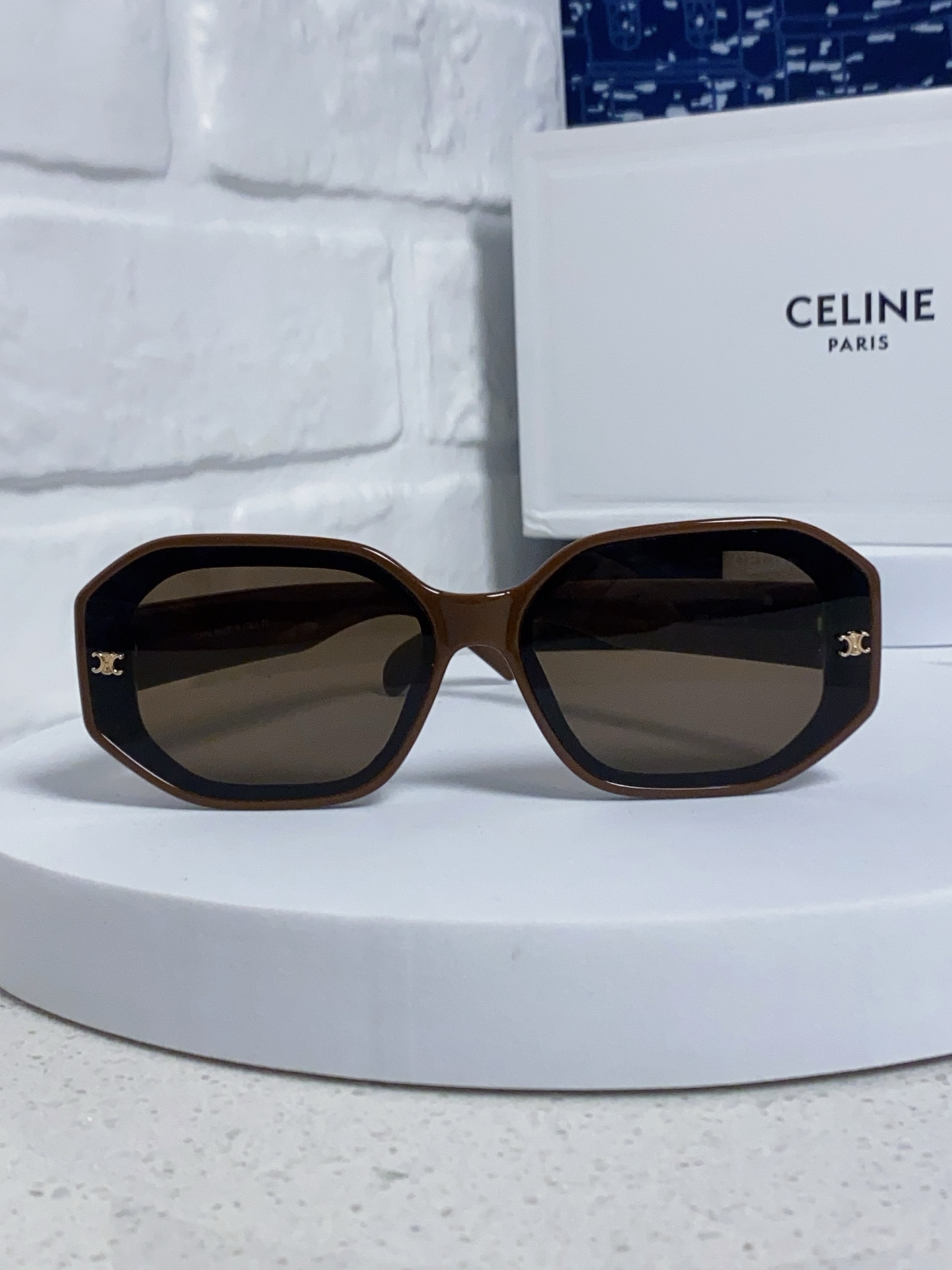  Celine赛琳 2025新款欧美个性网红同款开车眼镜墨镜女款 凯旋门方圆脸太阳眼镜