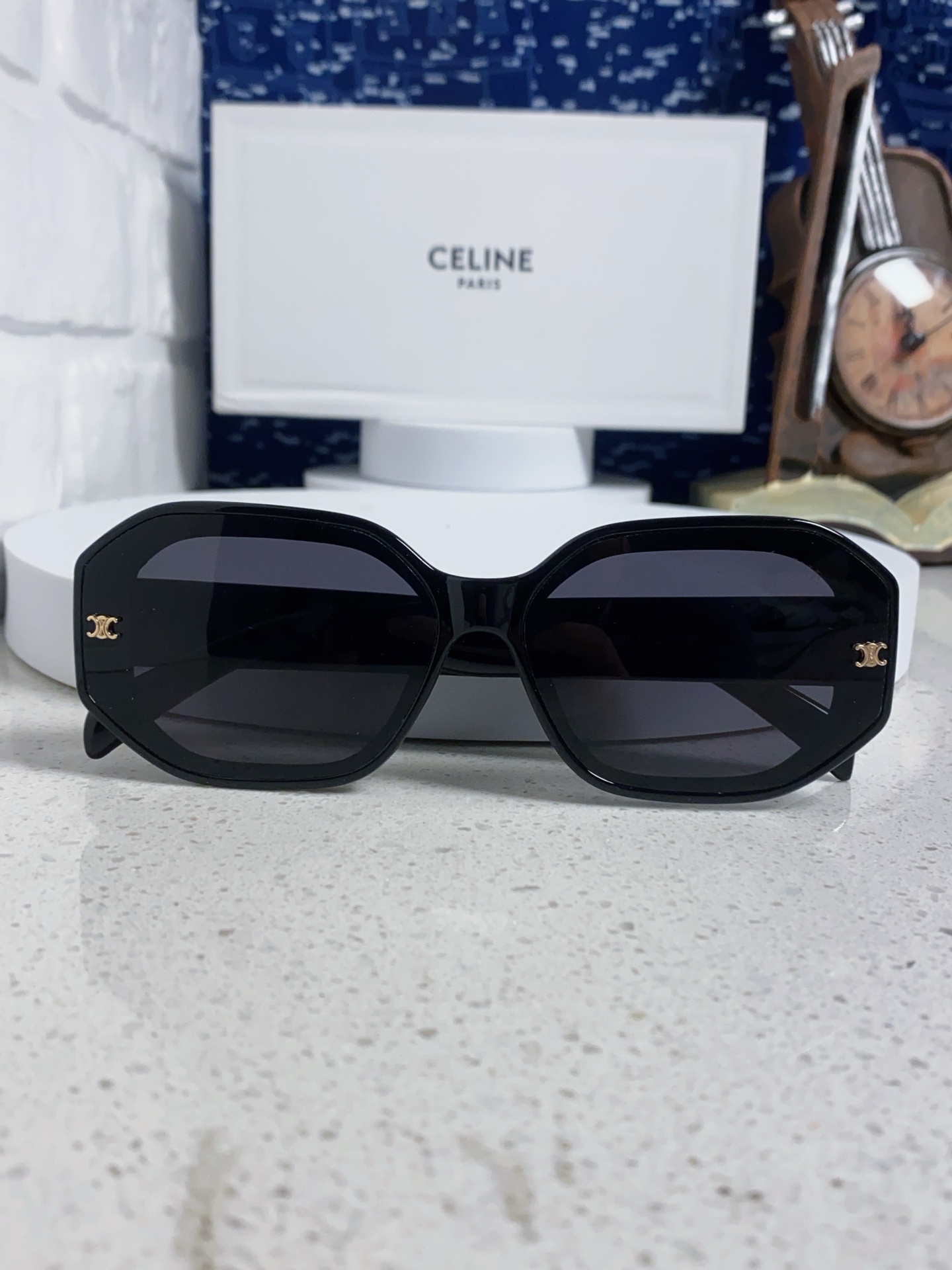  Celine赛琳 2025新款欧美个性网红同款开车眼镜墨镜女款 凯旋门方圆脸太阳眼镜