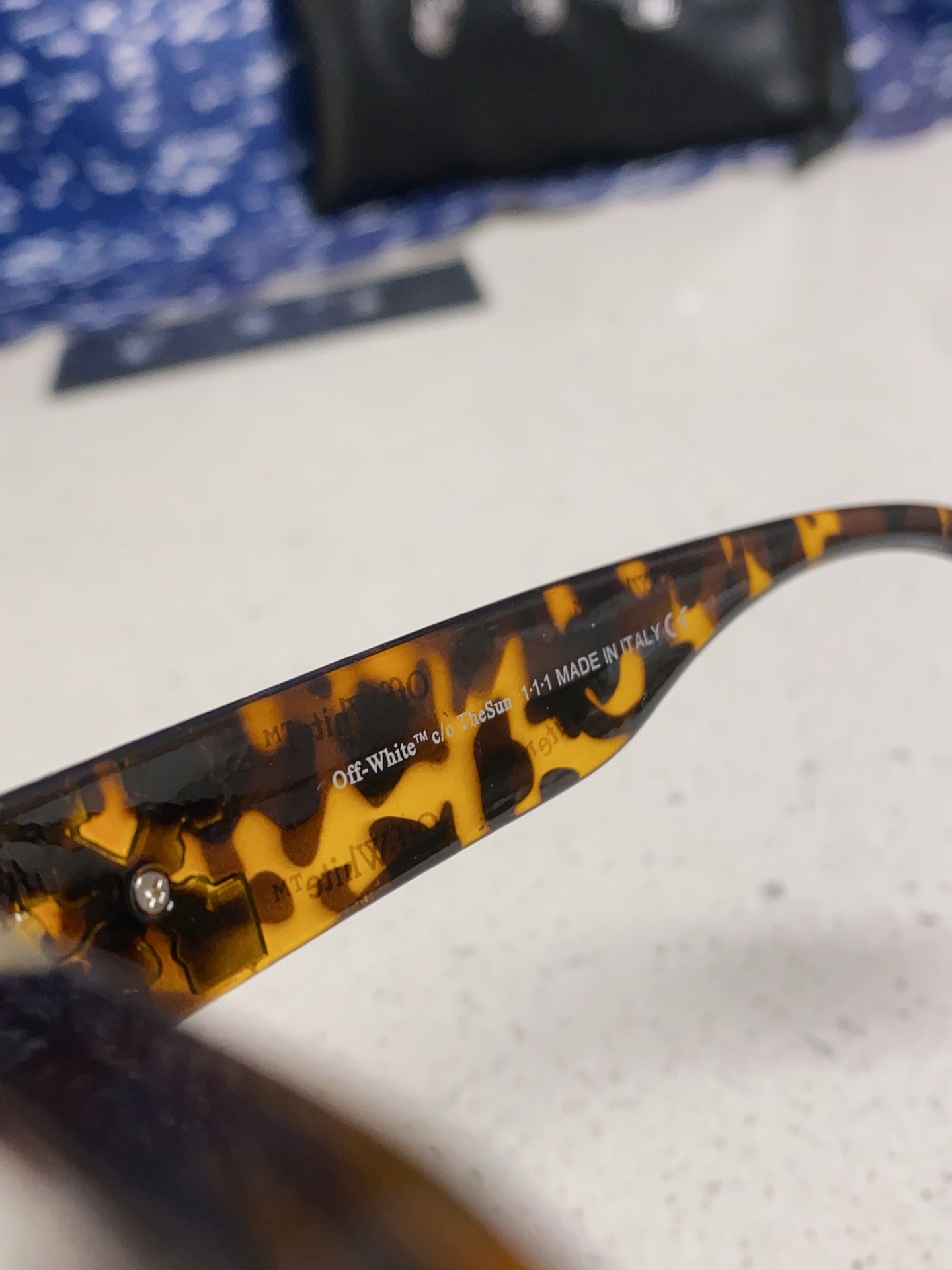 Off-White 雪花方形小框朋克黑色太阳镜网红潮人街拍墨镜男可配近视散光镜腿 
