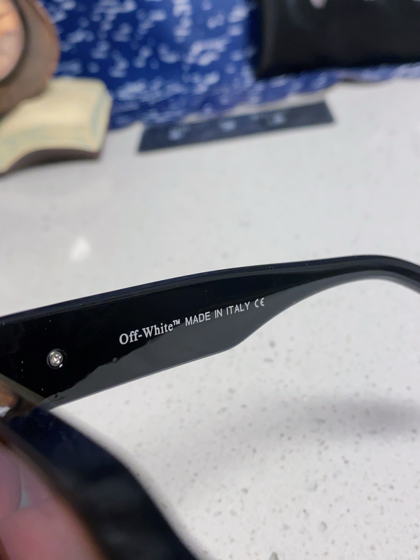  Off-White 雪花方形小框朋克黑色太阳镜网红潮人街拍墨镜男可配近视散光镜腿 