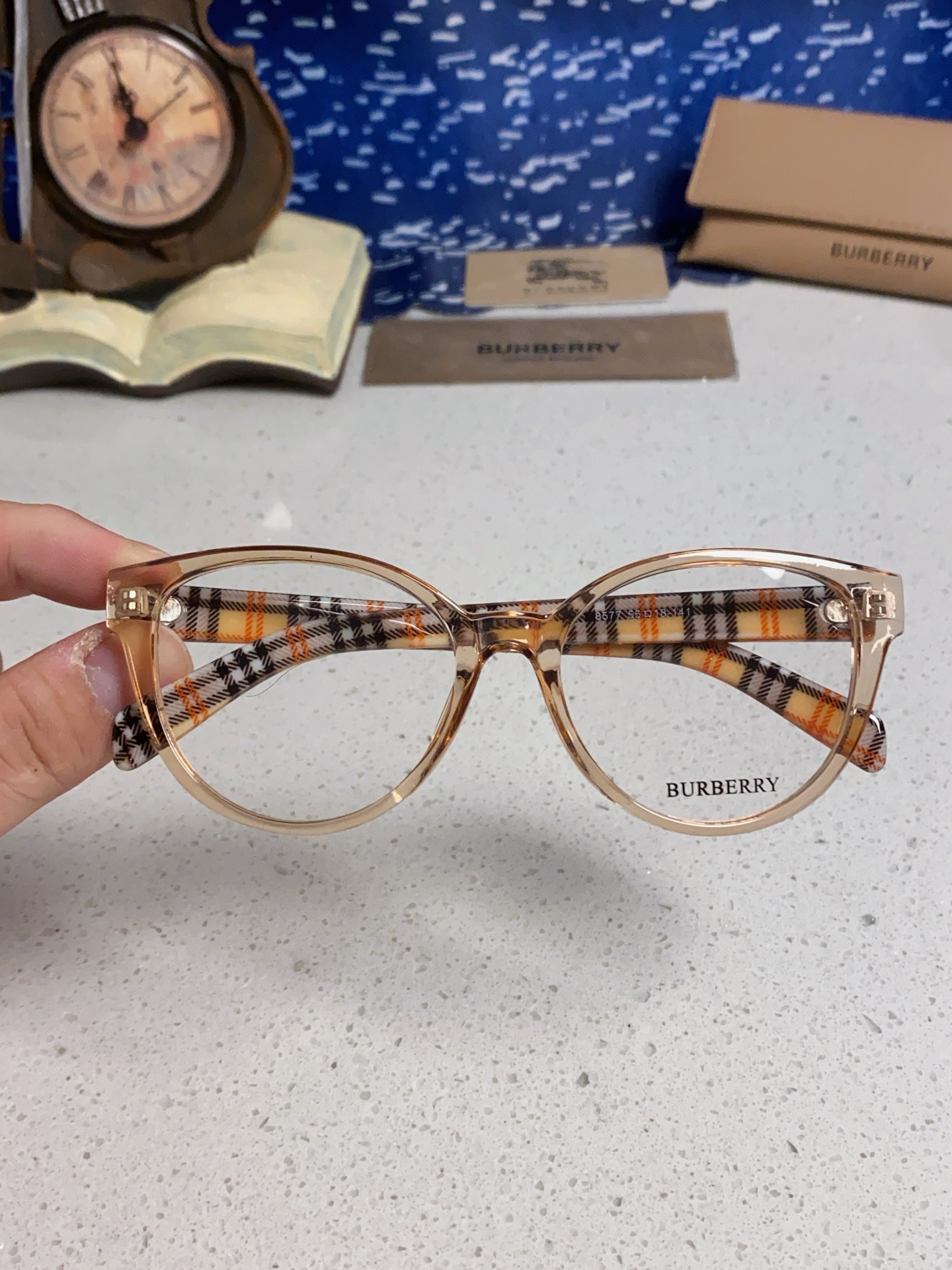  Burberry巴宝莉 2025新款素颜小框眼镜女近视可配度数显脸小 小红书同款防蓝光