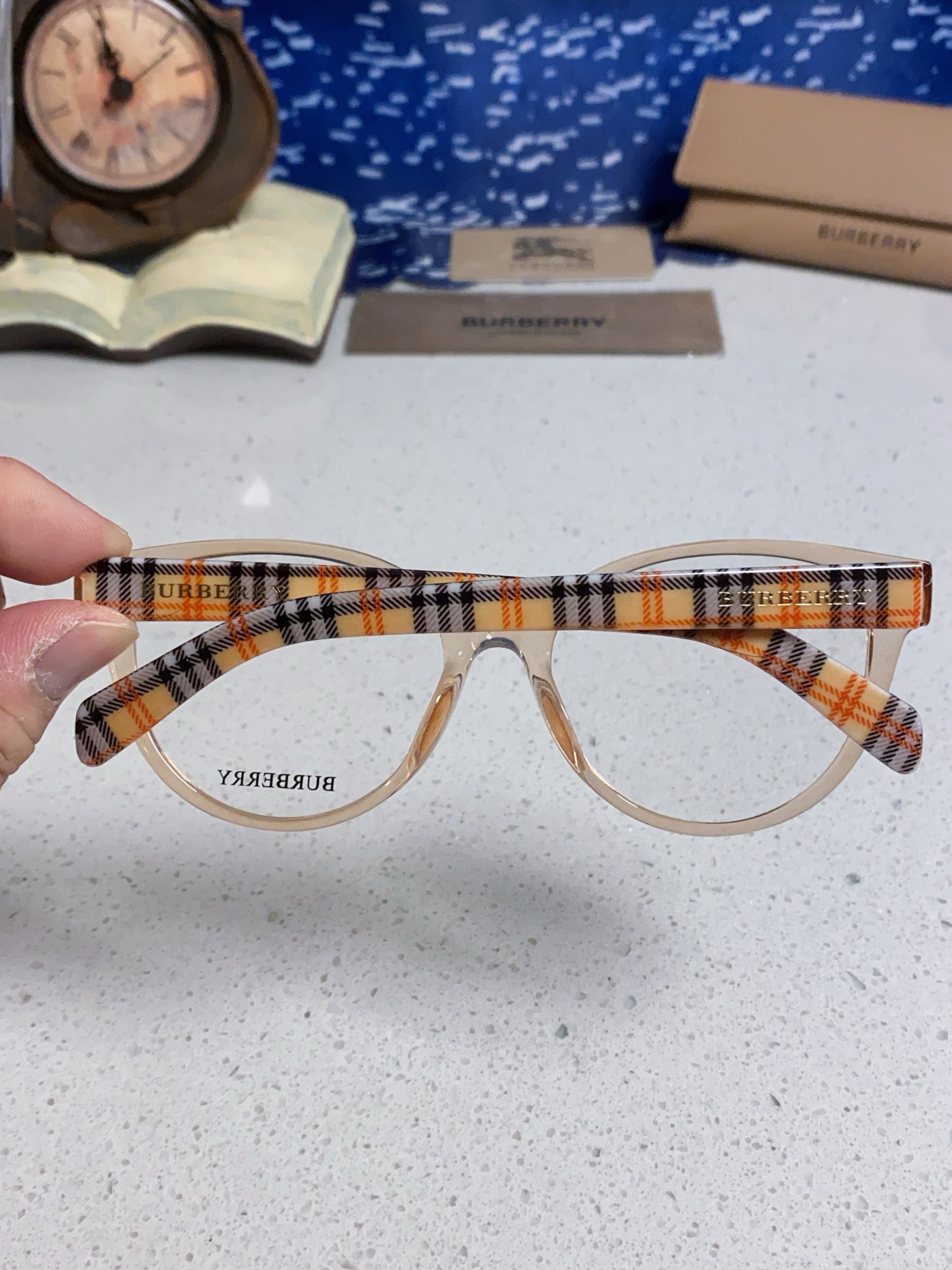  Burberry巴宝莉 2025新款素颜小框眼镜女近视可配度数显脸小 小红书同款防蓝光