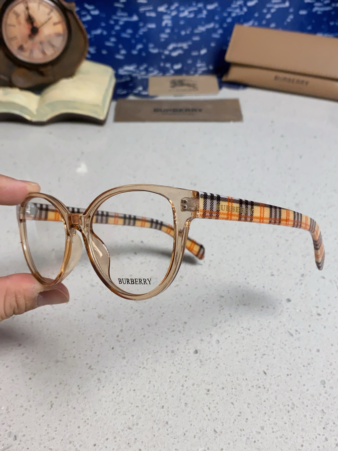  Burberry巴宝莉 2025新款素颜小框眼镜女近视可配度数显脸小 小红书同款防蓝光