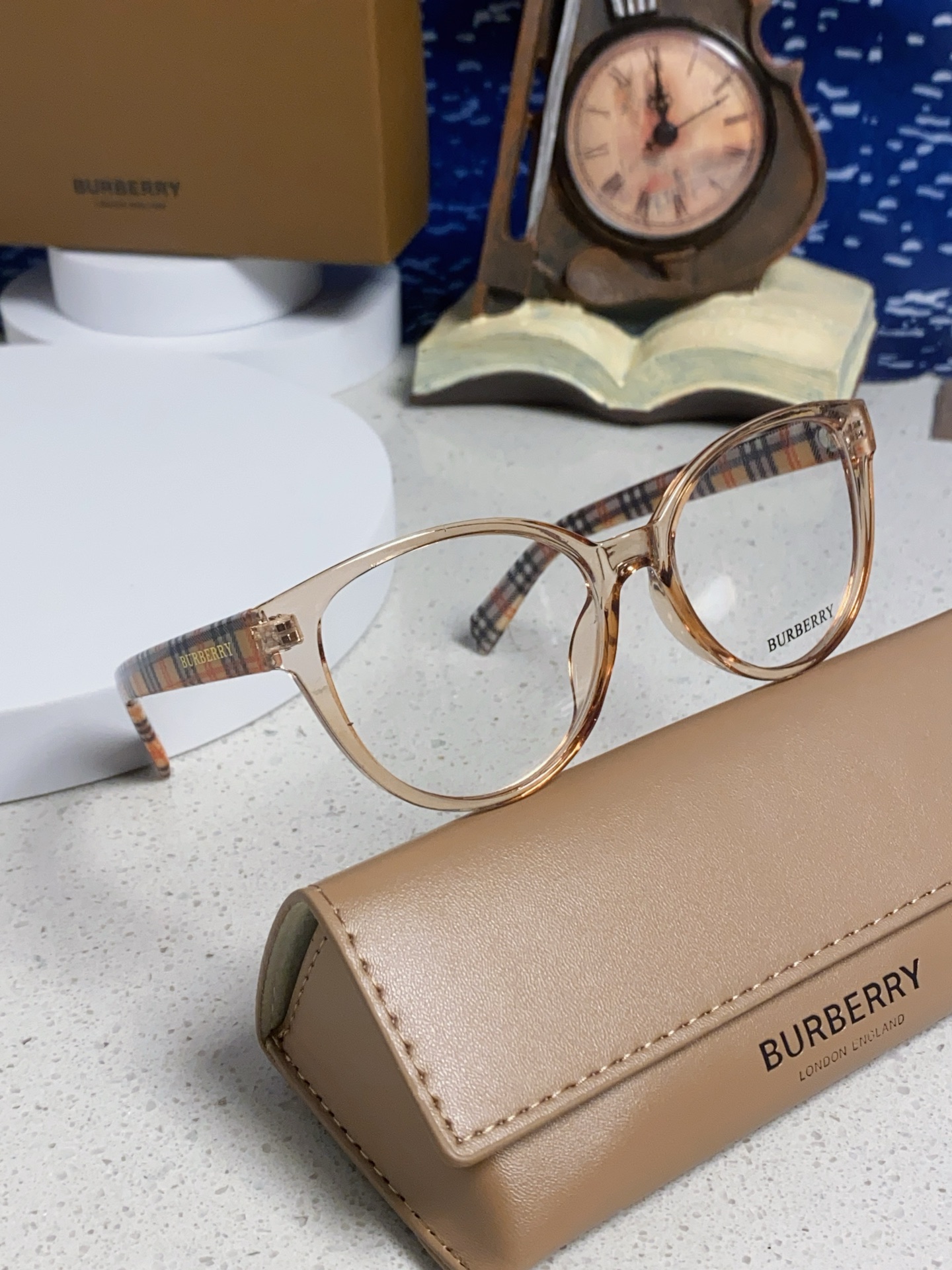  Burberry巴宝莉 2025新款素颜小框眼镜女近视可配度数显脸小 小红书同款防蓝光