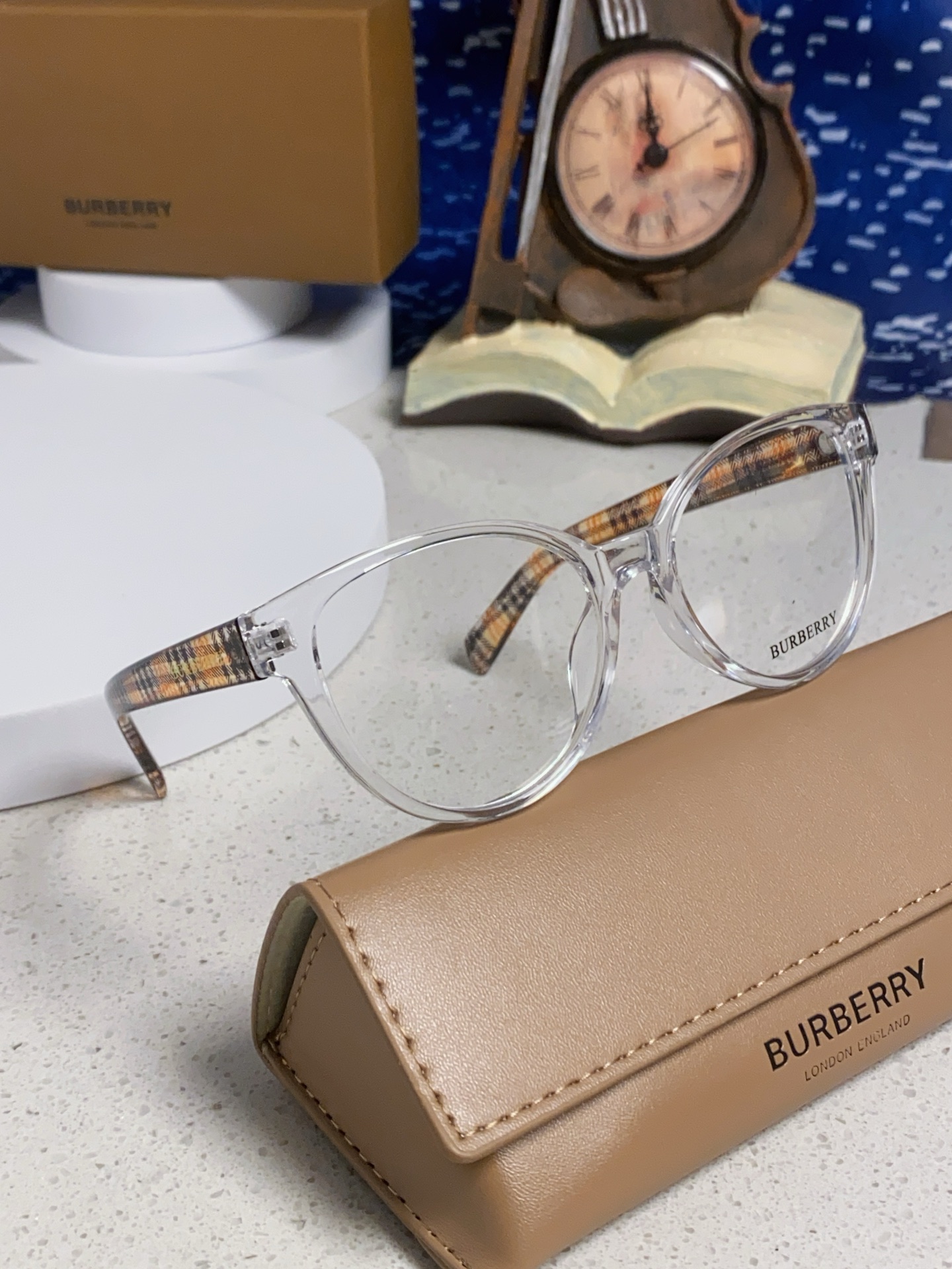  Burberry巴宝莉 2025新款素颜小框眼镜女近视可配度数显脸小 小红书同款防蓝光