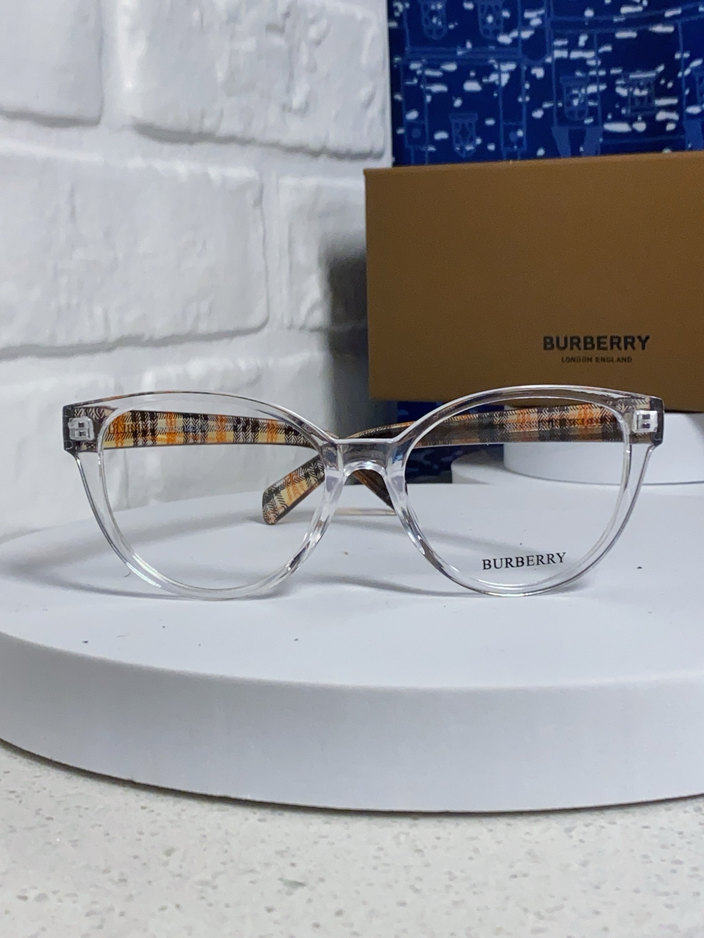  Burberry巴宝莉 2025新款素颜小框眼镜女近视可配度数显脸小 小红书同款防蓝光