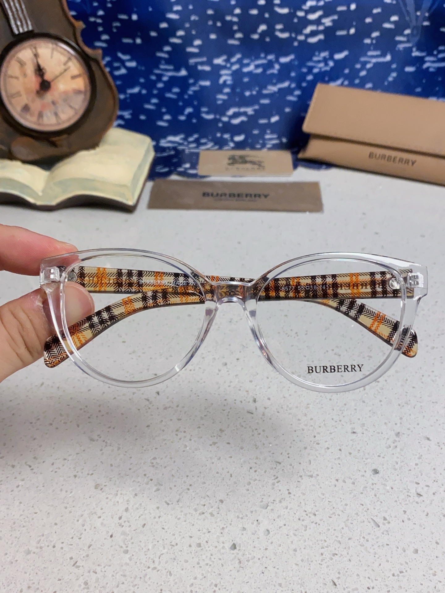  Burberry巴宝莉 2025新款素颜小框眼镜女近视可配度数显脸小 小红书同款防蓝光