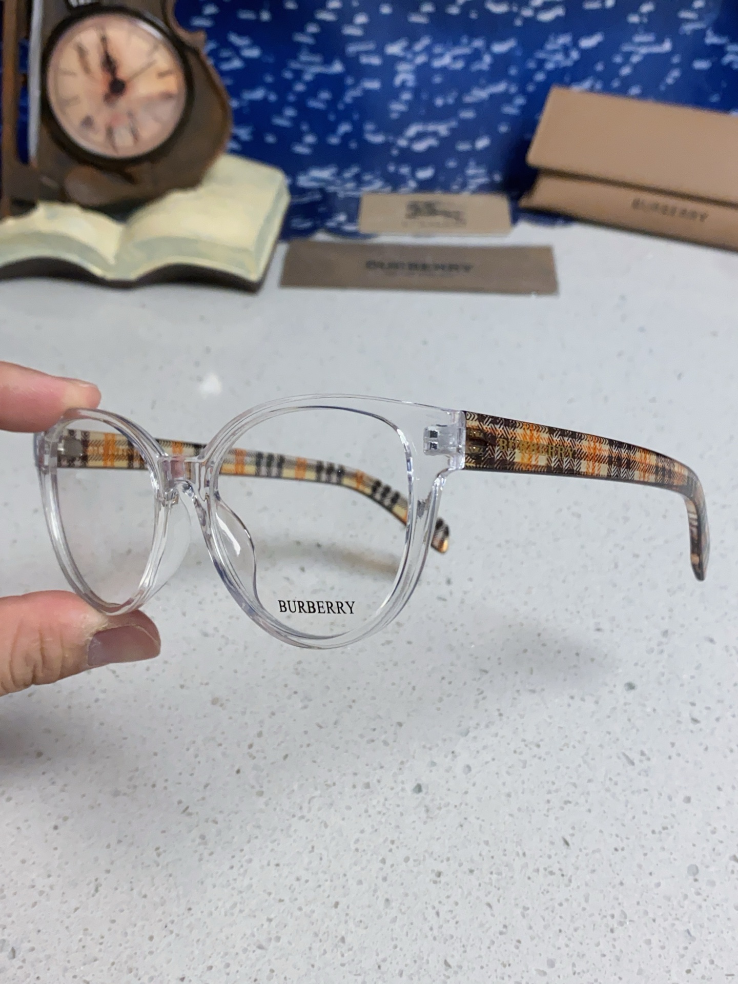  Burberry巴宝莉 2025新款素颜小框眼镜女近视可配度数显脸小 小红书同款防蓝光
