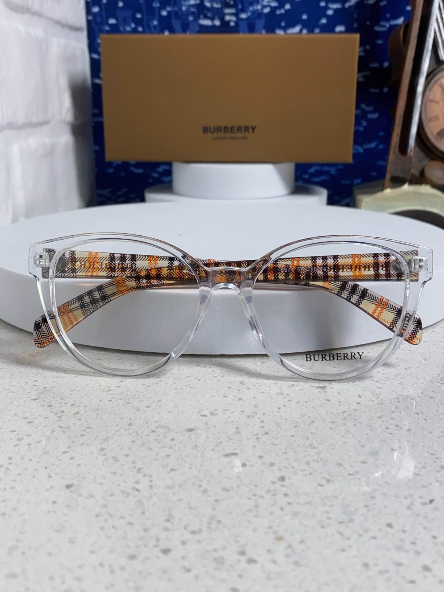  Burberry巴宝莉 2025新款素颜小框眼镜女近视可配度数显脸小 小红书同款防蓝光