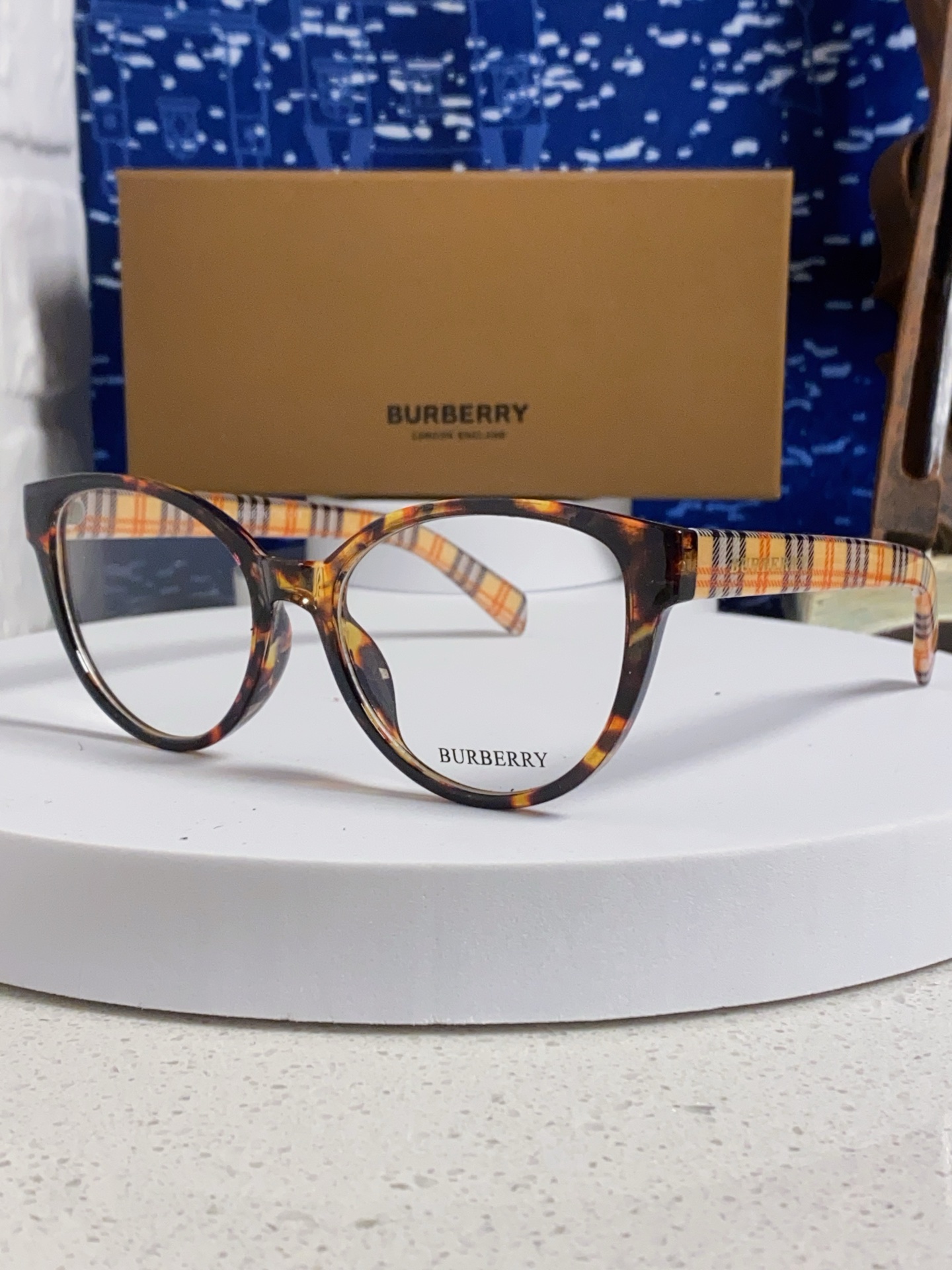  Burberry巴宝莉 2025新款素颜小框眼镜女近视可配度数显脸小 小红书同款防蓝光