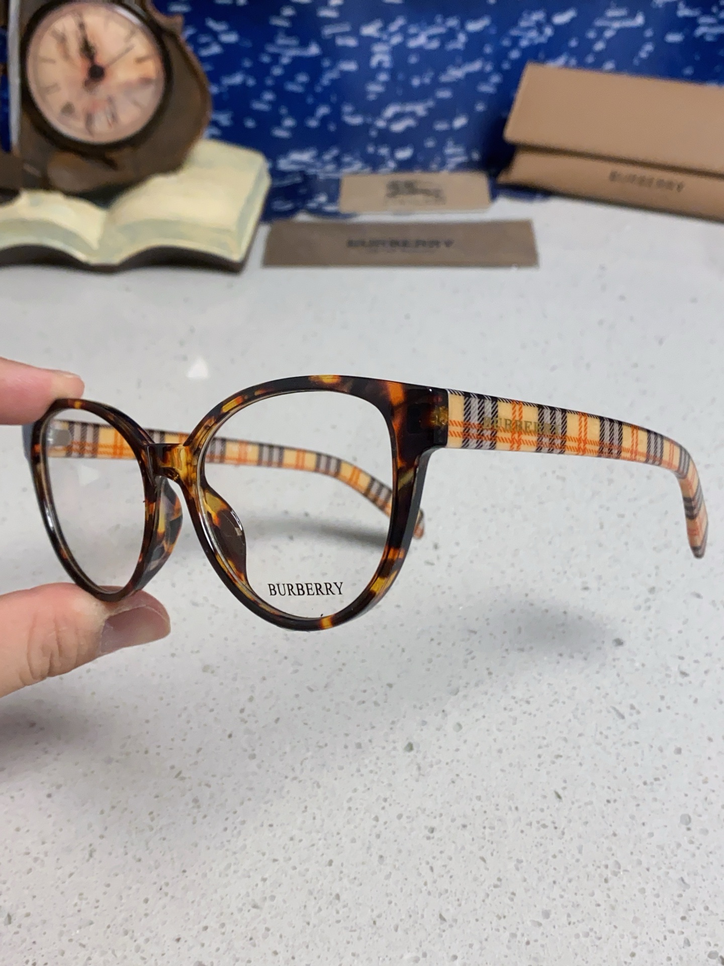  Burberry巴宝莉 2025新款素颜小框眼镜女近视可配度数显脸小 小红书同款防蓝光