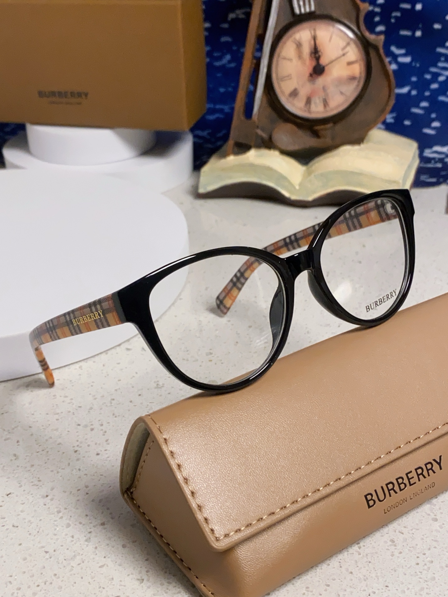  Burberry巴宝莉 2025新款素颜小框眼镜女近视可配度数显脸小 小红书同款防蓝光
