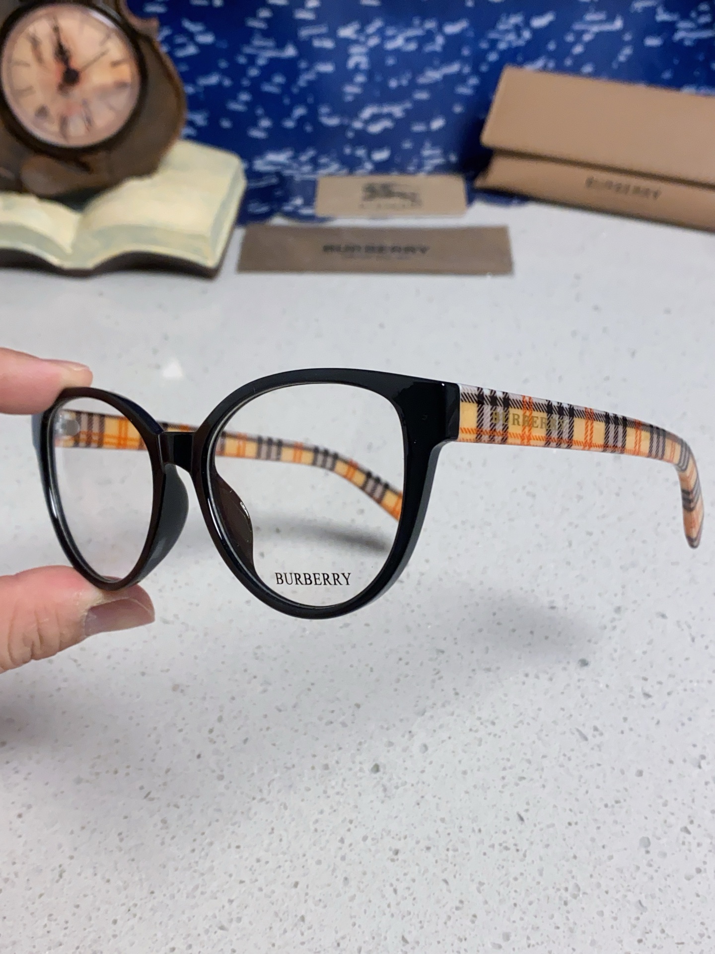  Burberry巴宝莉 2025新款素颜小框眼镜女近视可配度数显脸小 小红书同款防蓝光