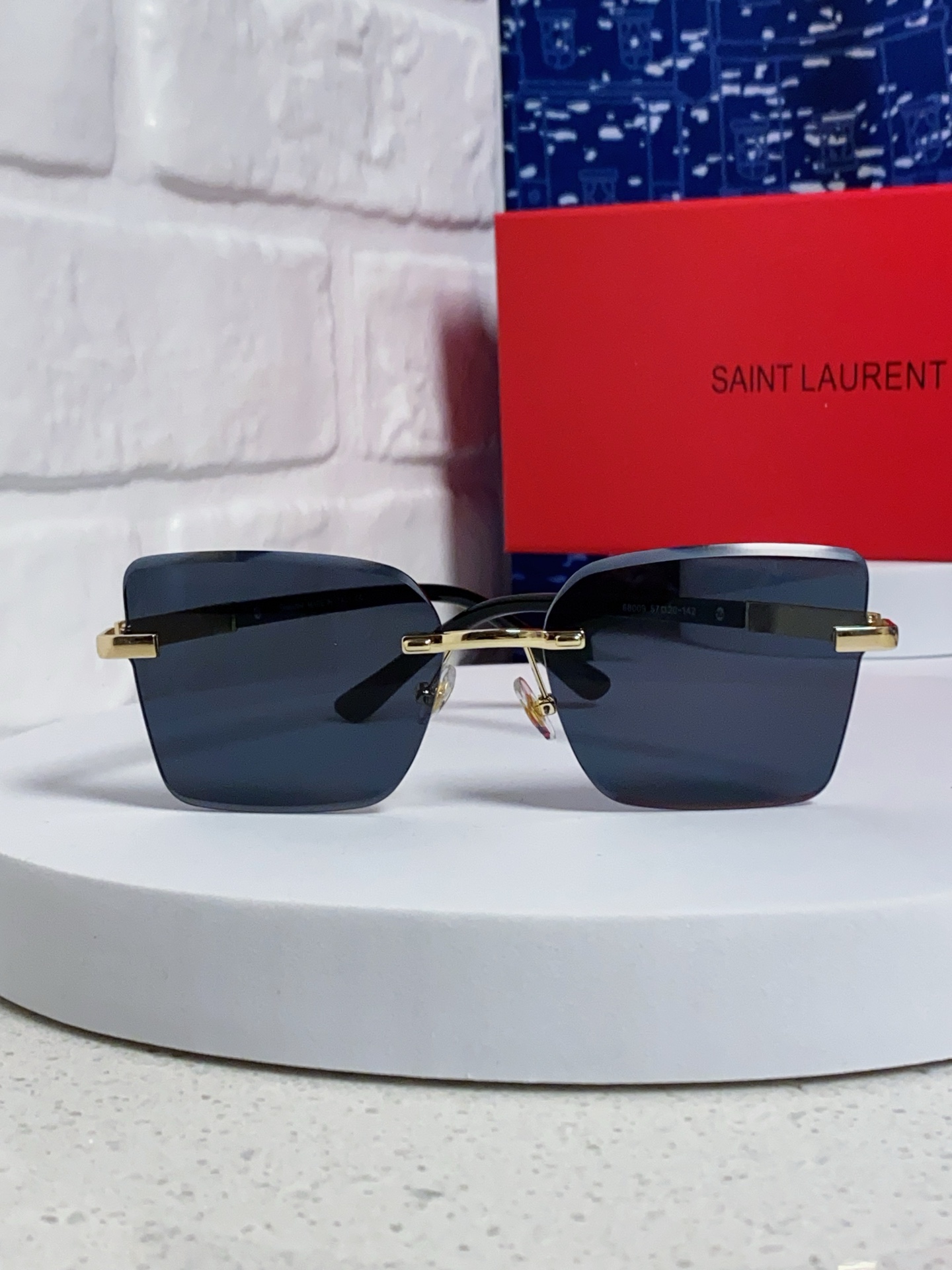  SAINTLAURENT圣罗兰 2025新款眼镜架镀金YSL无框眼镜框男女潮流 