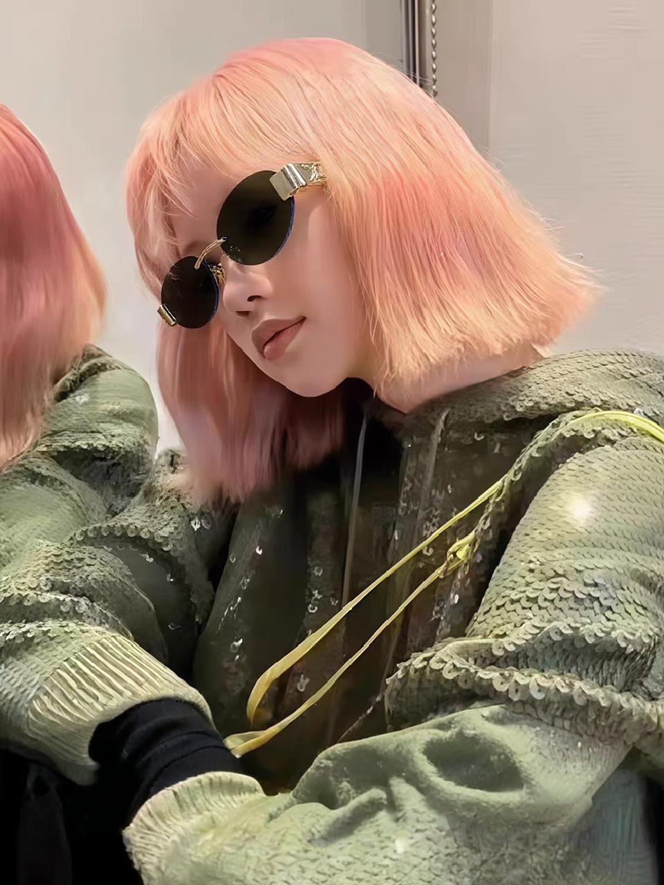  Celine赛琳 2025新款太阳眼镜凯旋门LISA同款女老钱风复古 金属椭圆形式 
