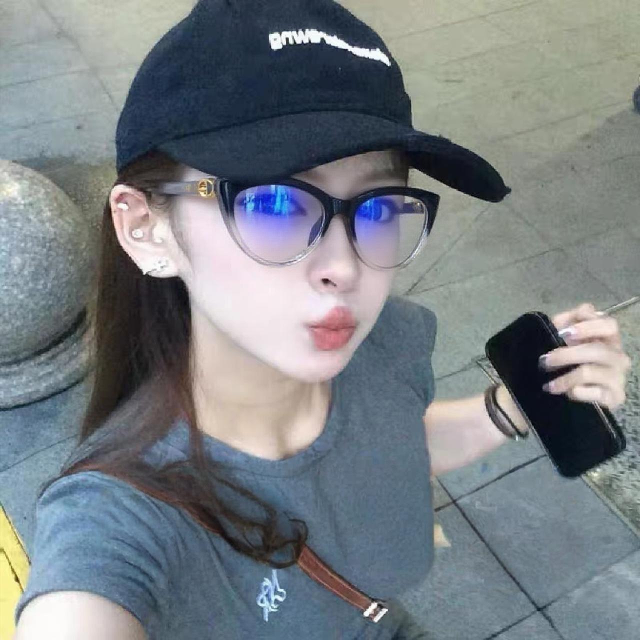  Chanel香奈儿 2025新款欧美黑框猫眼眼镜女近视素颜神器办公室 猫型镜框大脸菱形脸