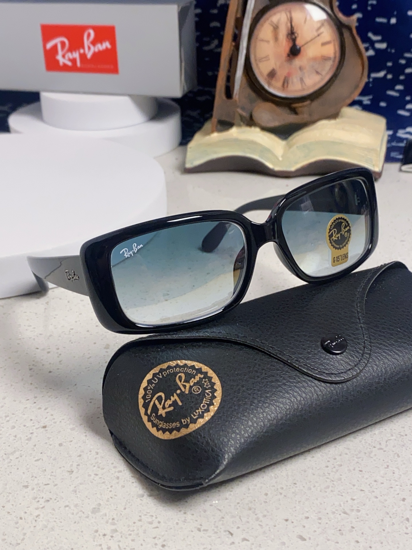  RayBan雷朋 2025新款时尚男士太阳镜经典百搭防晒墨镜开车驾驶板材框眼镜  玻璃镜片RB4389