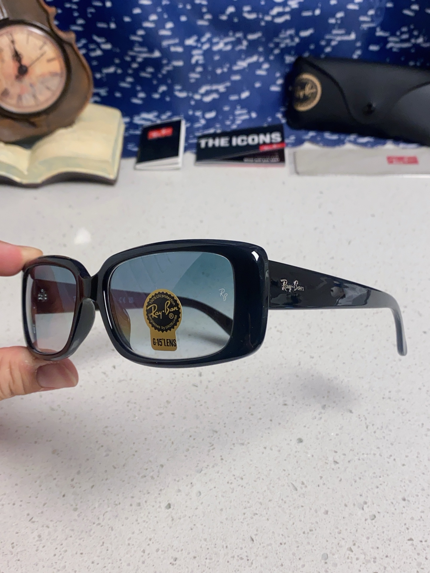  RayBan雷朋 2025新款时尚男士太阳镜经典百搭防晒墨镜开车驾驶板材框眼镜  玻璃镜片RB4389