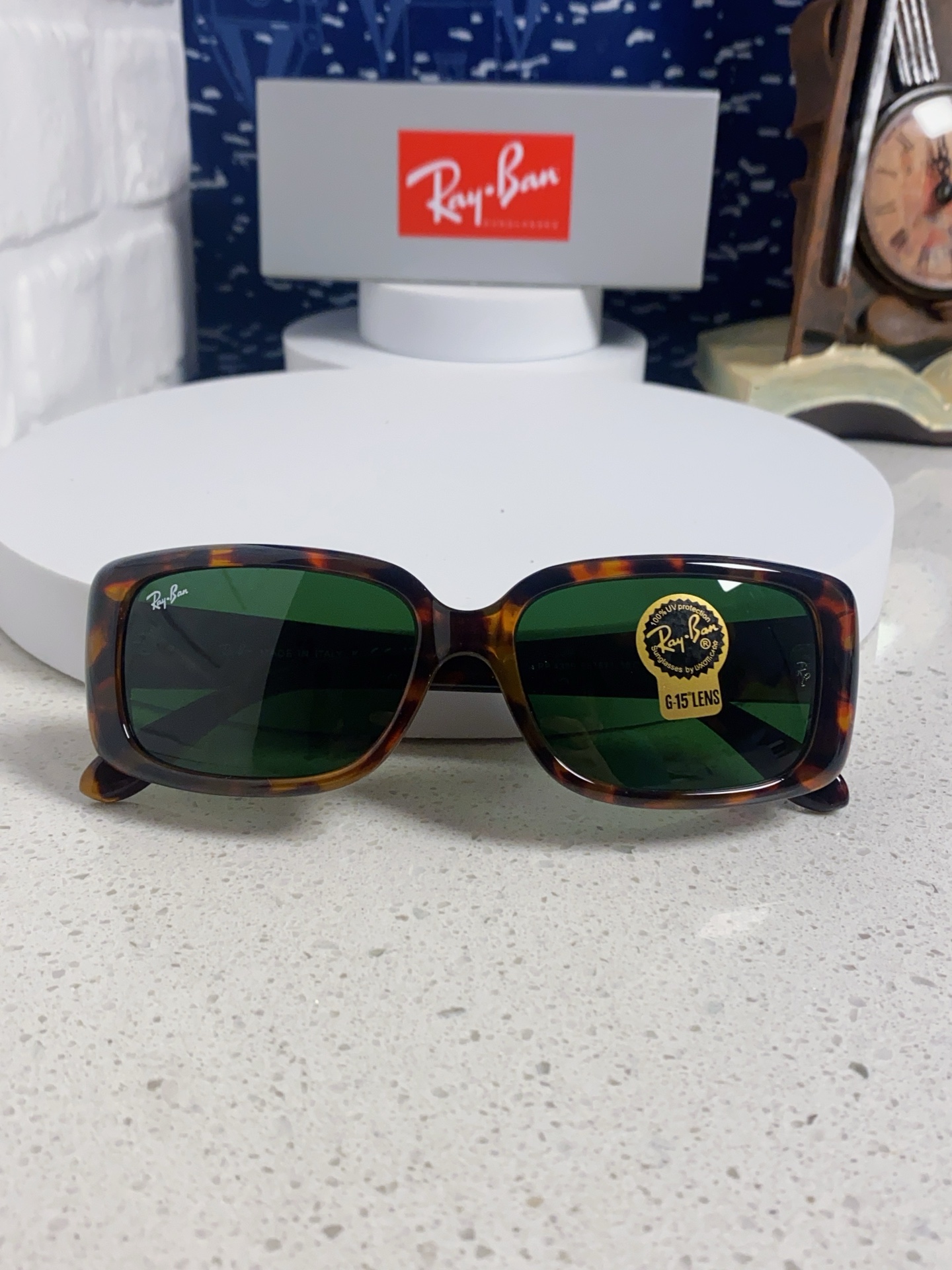  RayBan雷朋 2025新款时尚男士太阳镜经典百搭防晒墨镜开车驾驶板材框眼镜  玻璃镜片RB4389