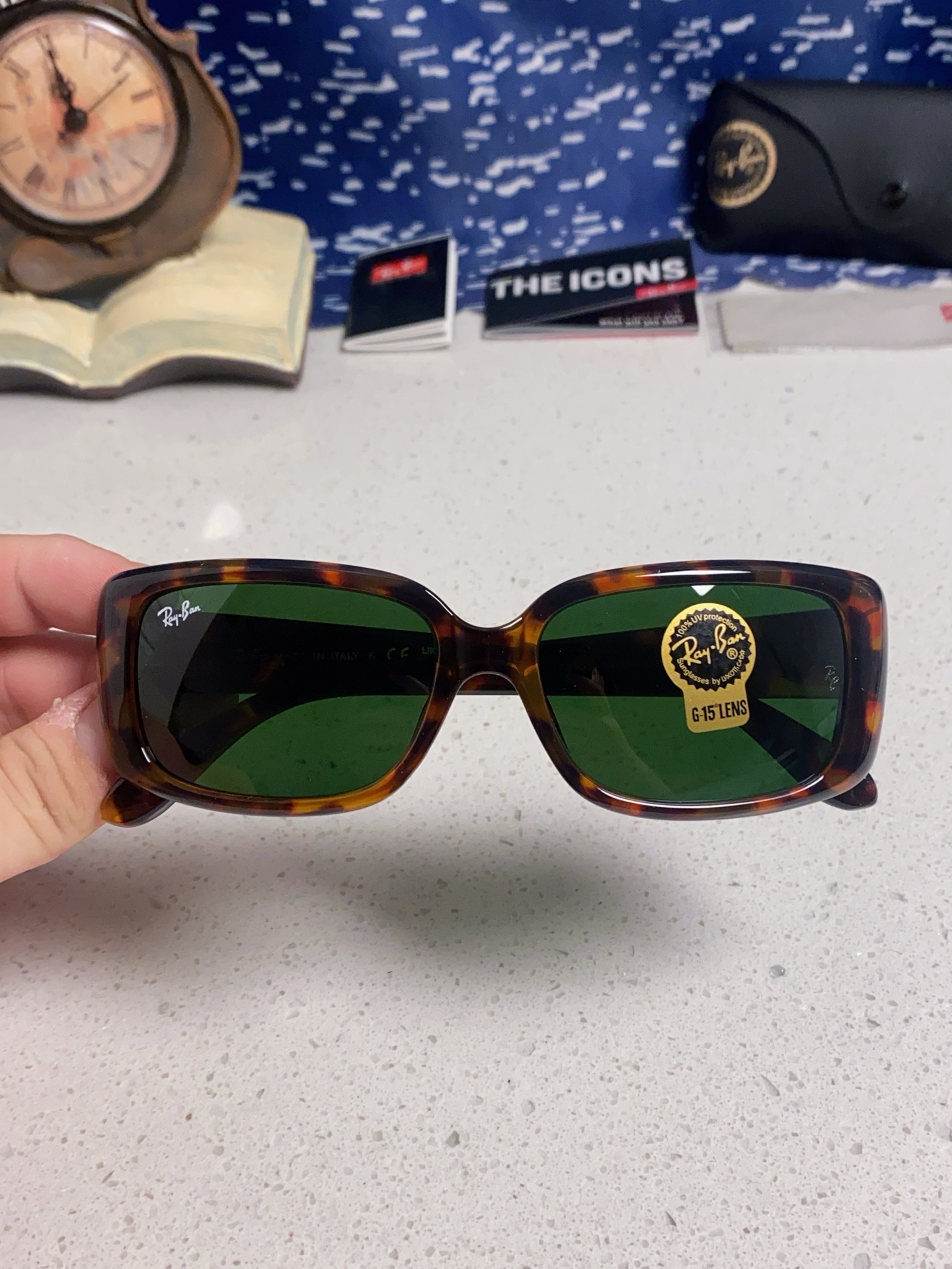  RayBan雷朋 2025新款时尚男士太阳镜经典百搭防晒墨镜开车驾驶板材框眼镜  玻璃镜片RB4389