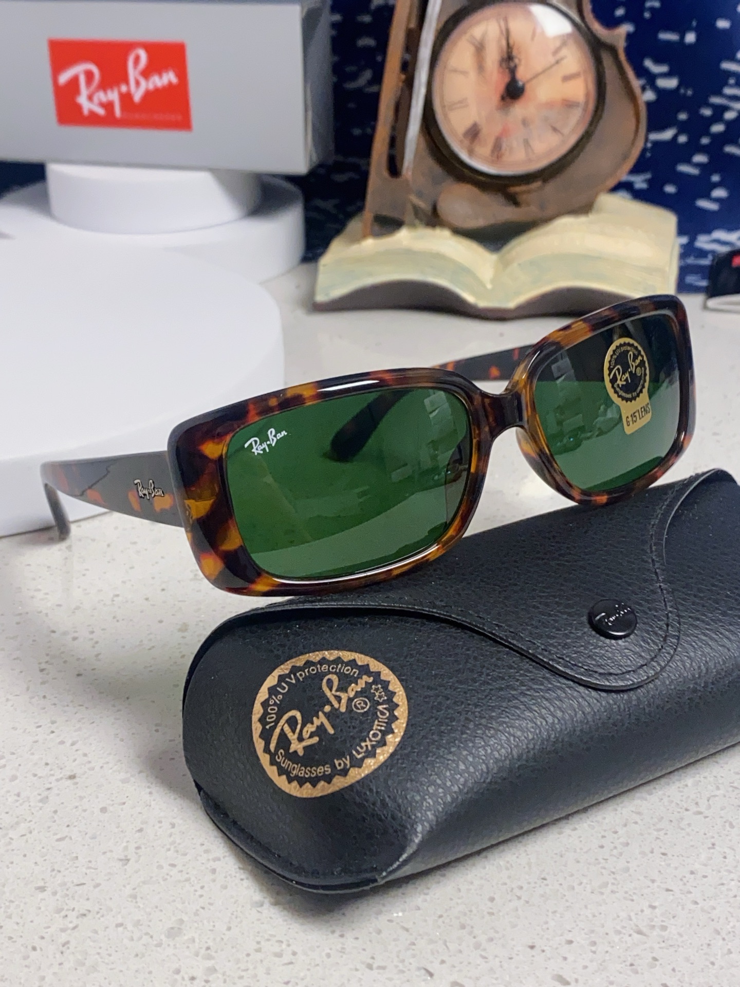  RayBan雷朋 2025新款时尚男士太阳镜经典百搭防晒墨镜开车驾驶板材框眼镜  玻璃镜片RB4389