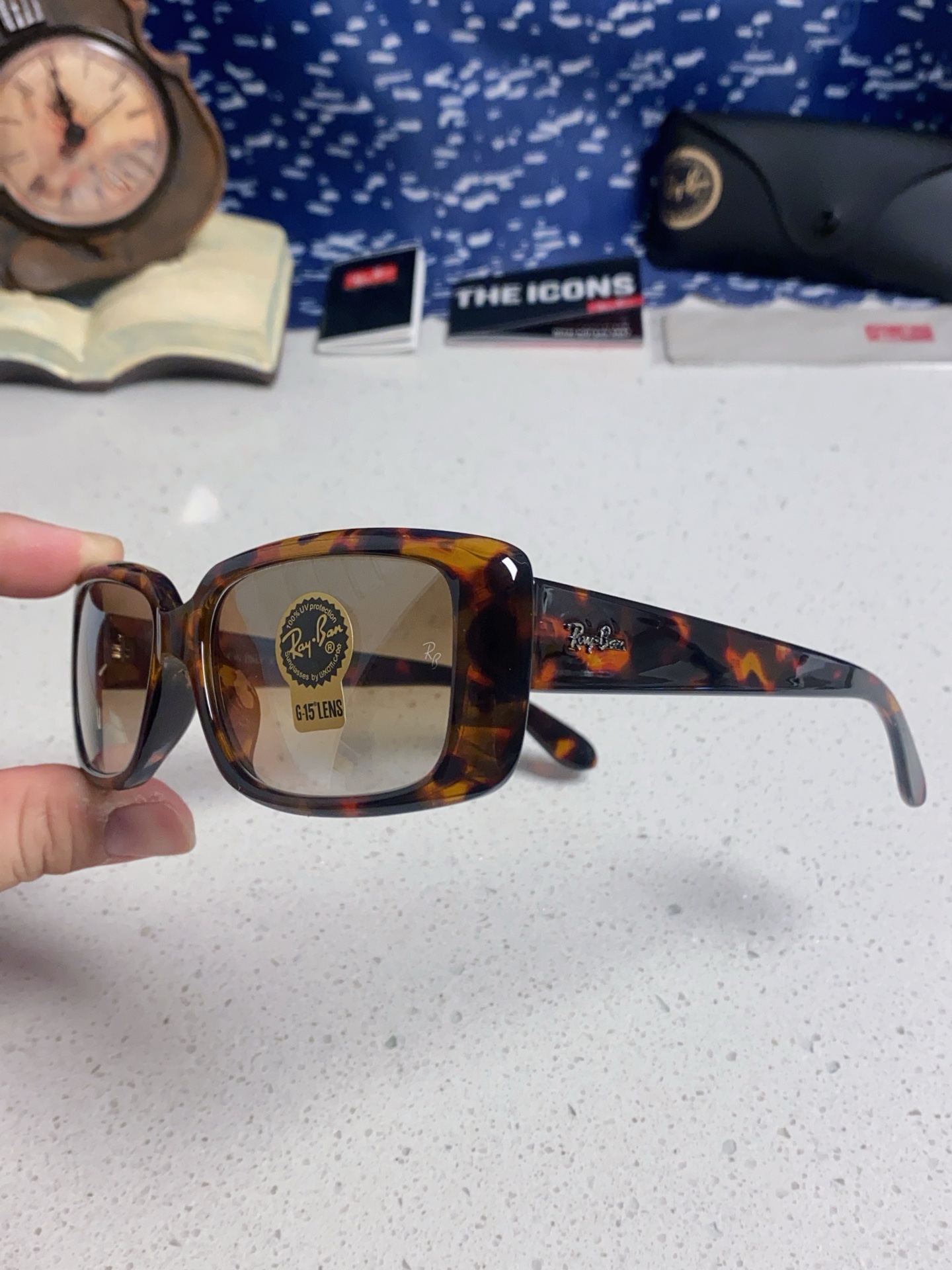  RayBan雷朋 2025新款时尚男士太阳镜经典百搭防晒墨镜开车驾驶板材框眼镜  玻璃镜片RB4389