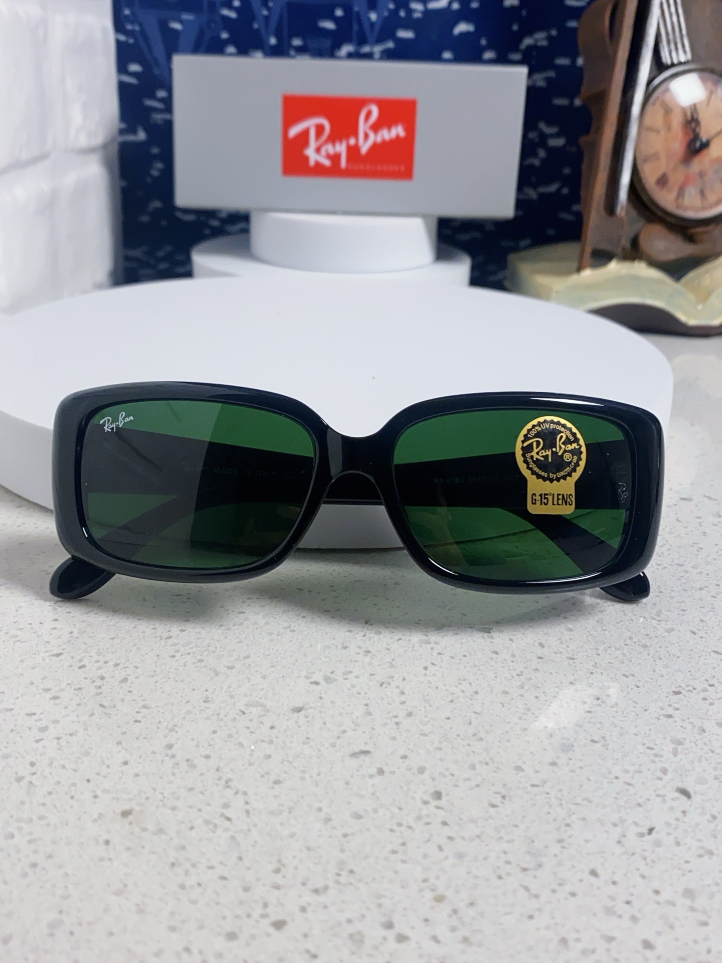  RayBan雷朋 2025新款时尚男士太阳镜经典百搭防晒墨镜开车驾驶板材框眼镜  玻璃镜片RB4389