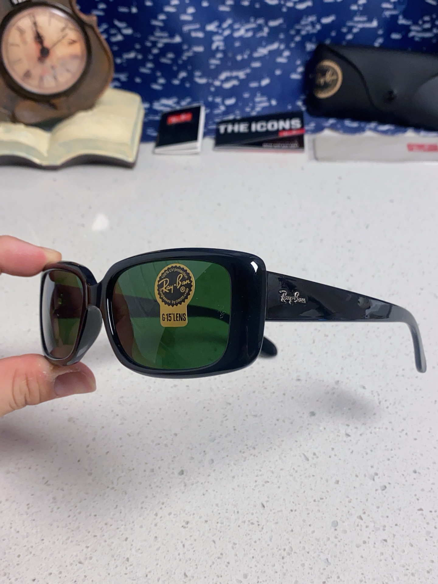  RayBan雷朋 2025新款时尚男士太阳镜经典百搭防晒墨镜开车驾驶板材框眼镜  玻璃镜片RB4389