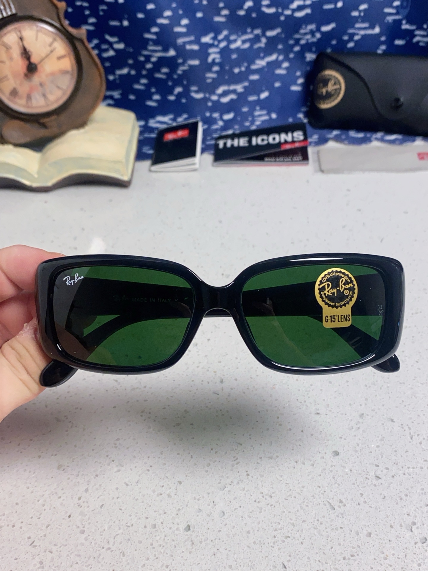  RayBan雷朋 2025新款时尚男士太阳镜经典百搭防晒墨镜开车驾驶板材框眼镜  玻璃镜片RB4389